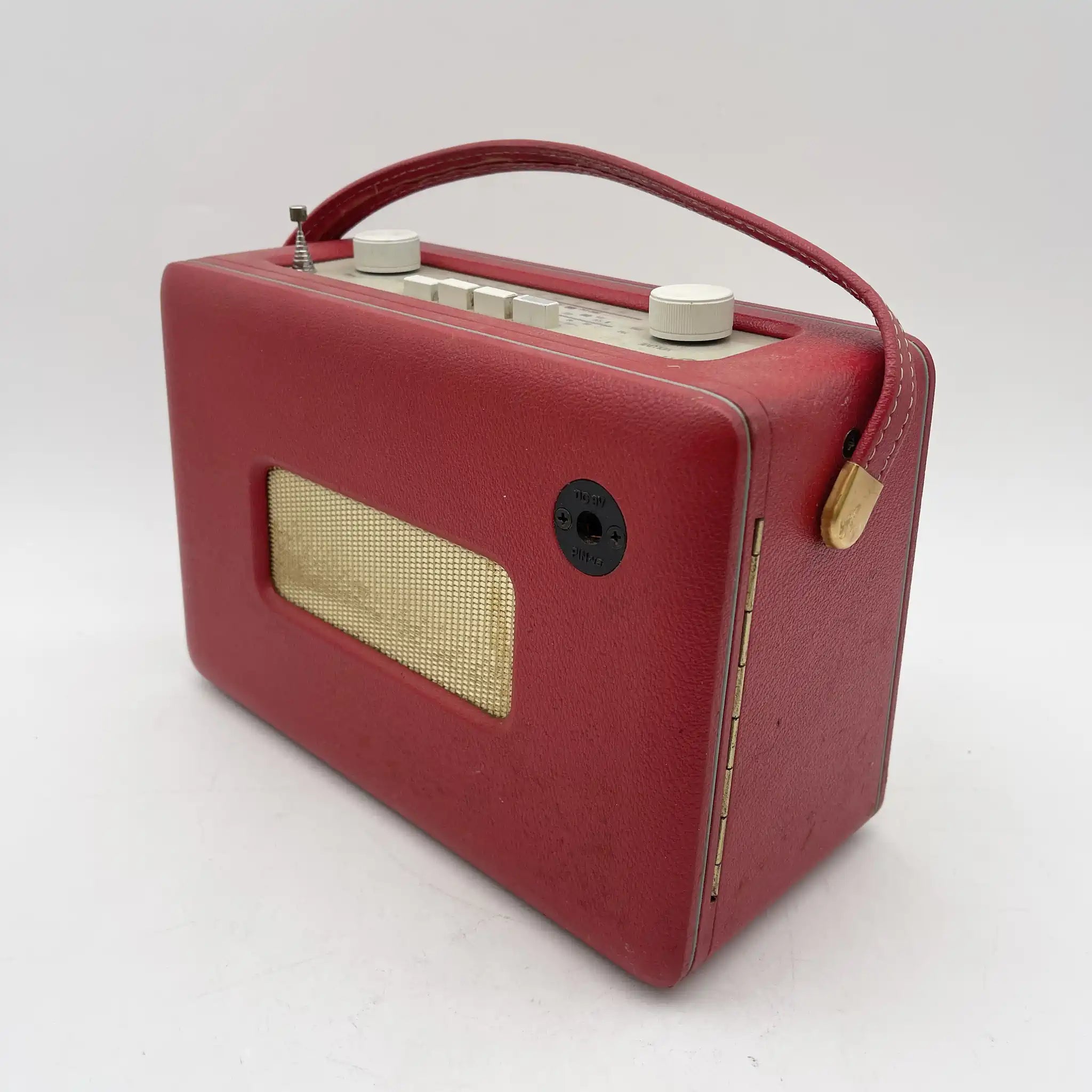 [Vintage] Portable radio / Roberts Radio / REVIVAL 500 / 1990-2000s / Synthetic leather / United Kingdom / Royal Warrant, Wooden cabinet acoustics