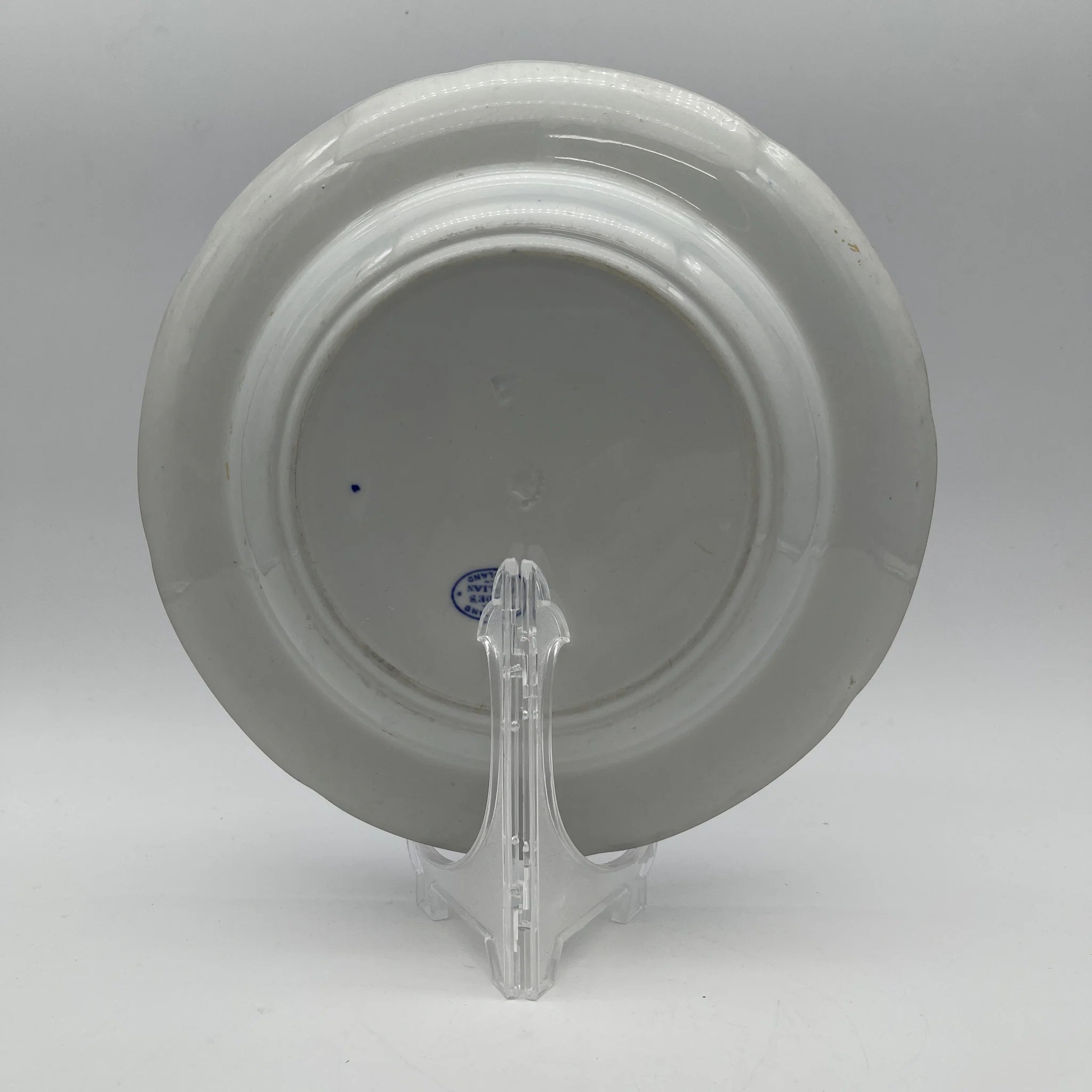 [Antique] Dinner plate (main plate) / Spode / Blue Italian / 1890-1920s / Pottery / England / Blue & White, Copperplate transfer, Ancient Roman ruins