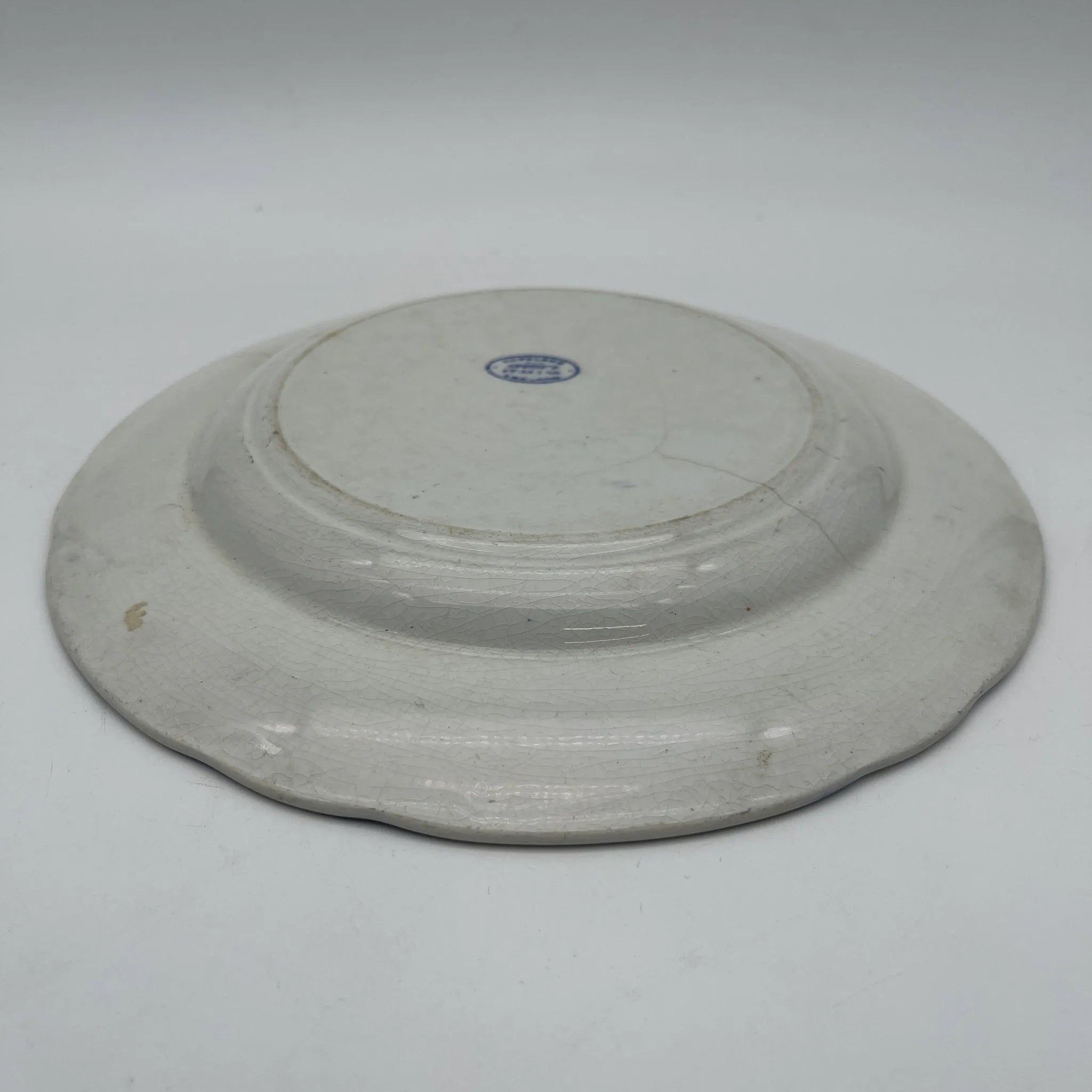 【アンティーク】 ディナープレート (メイン皿) / Spode (スポード) / Blue Italian / 1890-1920年代 / 陶器 / イギリス / ブルー＆ホワイト, 銅版転写, 古代ローマ遺跡