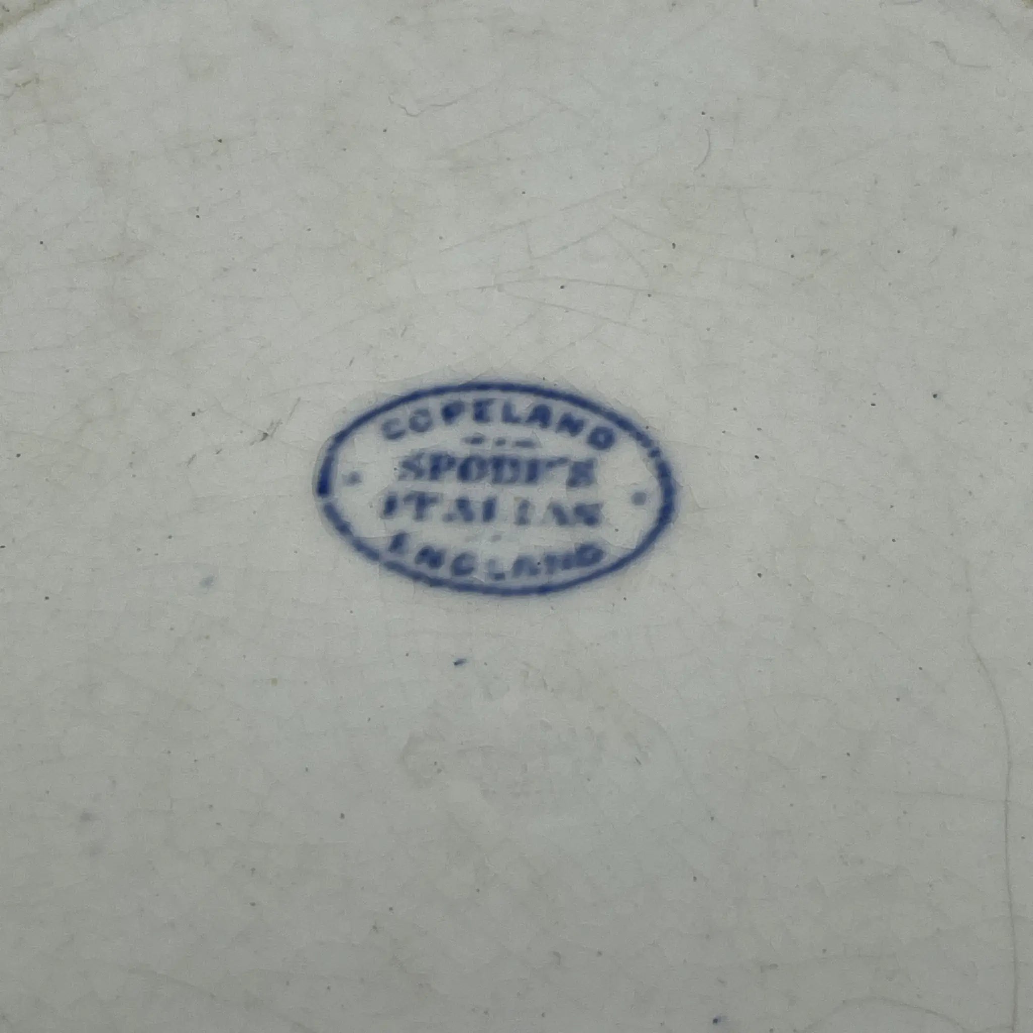 【アンティーク】 ディナープレート (メイン皿) / Spode (スポード) / Blue Italian / 1890-1920年代 / 陶器 / イギリス / ブルー＆ホワイト, 銅版転写, 古代ローマ遺跡