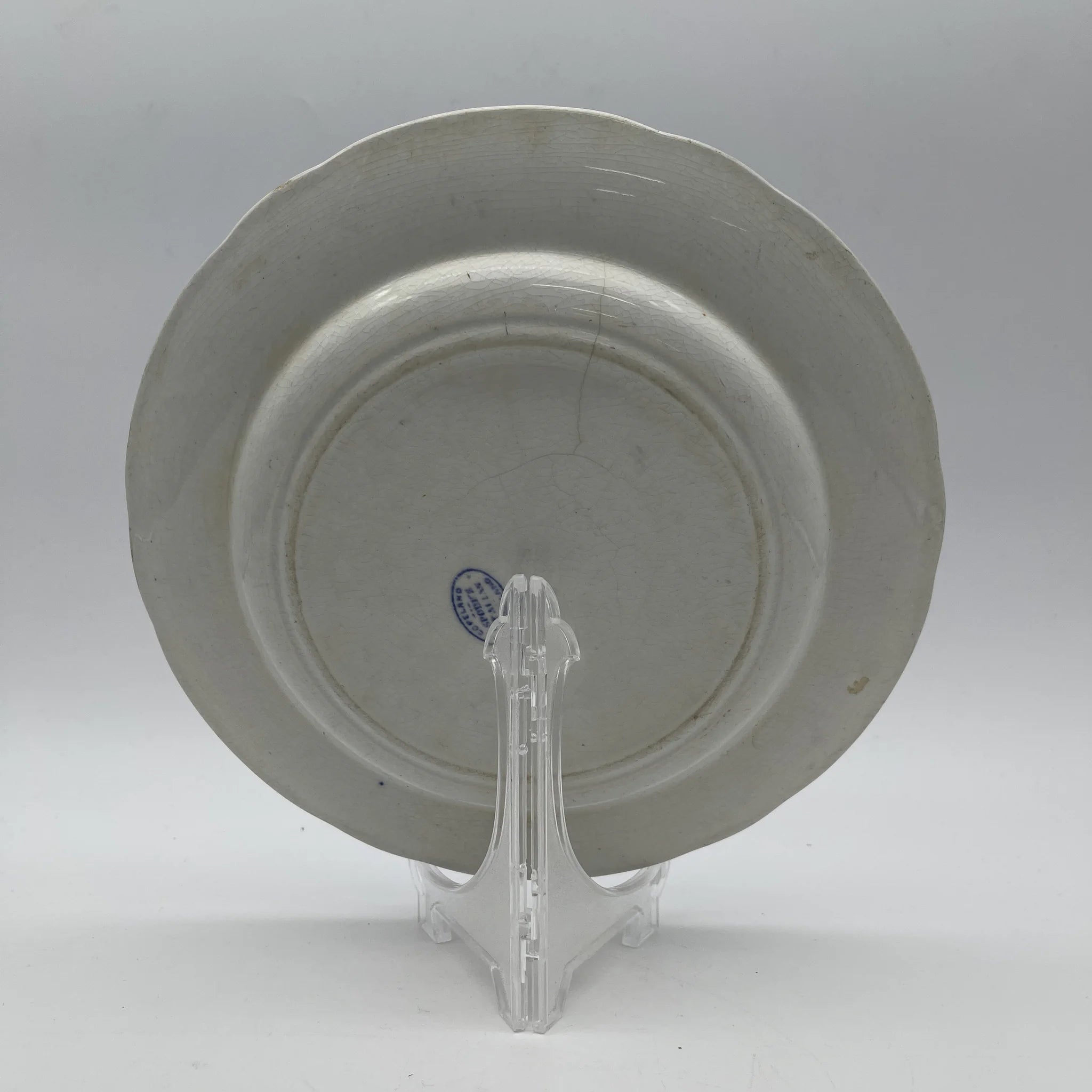 【アンティーク】 ディナープレート (メイン皿) / Spode (スポード) / Blue Italian / 1890-1920年代 / 陶器 / イギリス / ブルー＆ホワイト, 銅版転写, 古代ローマ遺跡