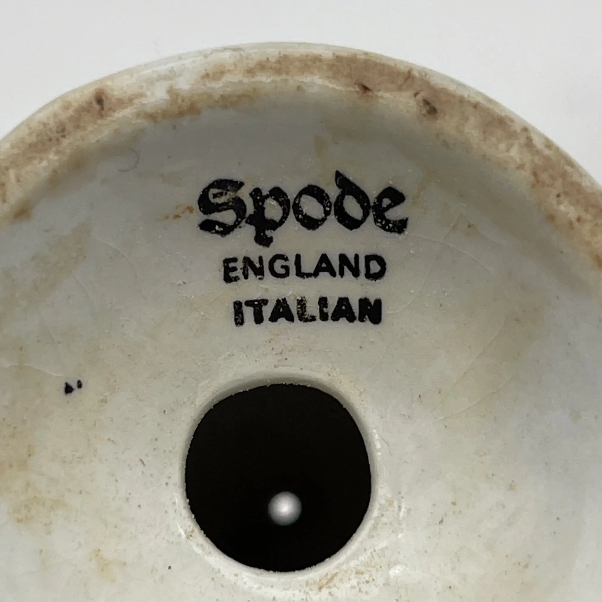 [Vintage] Salt & Pepper Shaker / Spode / Blue Italian / 1970-1990s (estimated) / Pottery / England / Blue & White, Copperplate transfer, Ancient Roman ruins