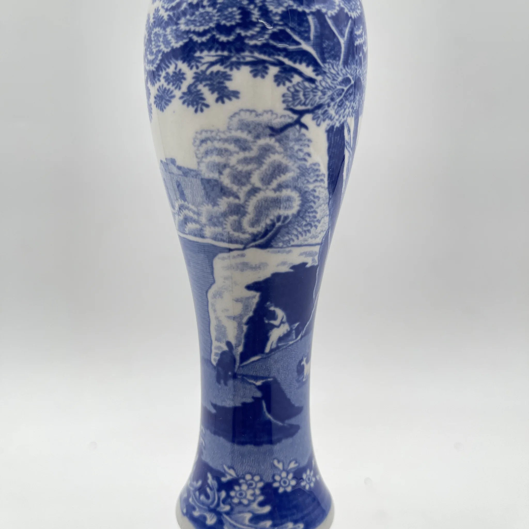[Vintage] Candle stand / Spode / Blue Italian / 1990-2000s / Pottery / England / Blue & White, Copperplate transfer, Ancient Roman ruins