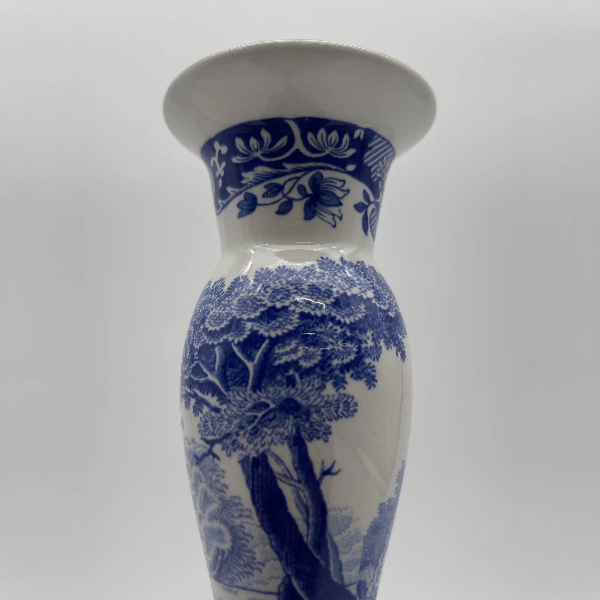 [Vintage] Candle stand / Spode / Blue Italian / 1990-2000s / Pottery / England / Blue & White, Copperplate transfer, Ancient Roman ruins