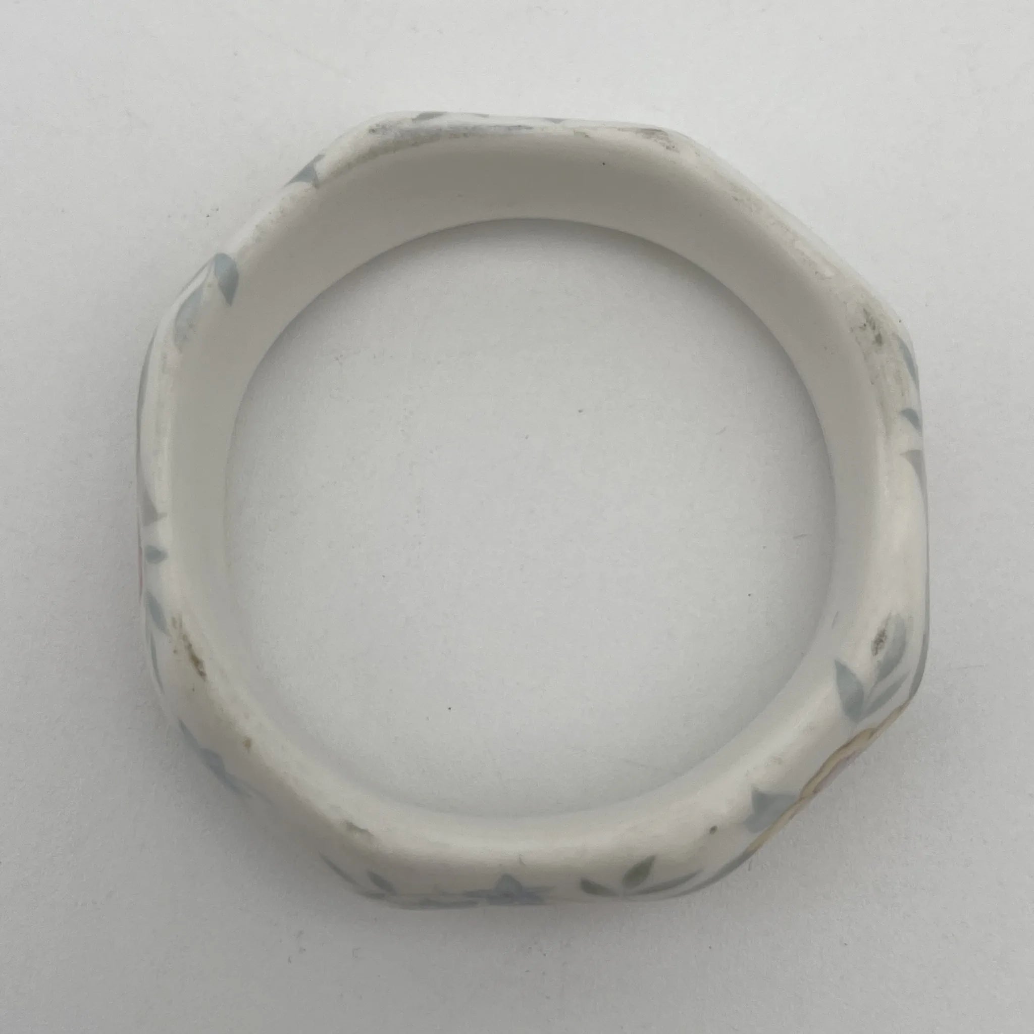 【复古】餐巾戒指/ Mayfair (Mayfair) / 1950-1980年代（推定）/ Fine Bone China /英国/小花图案，柔和色调，金彩