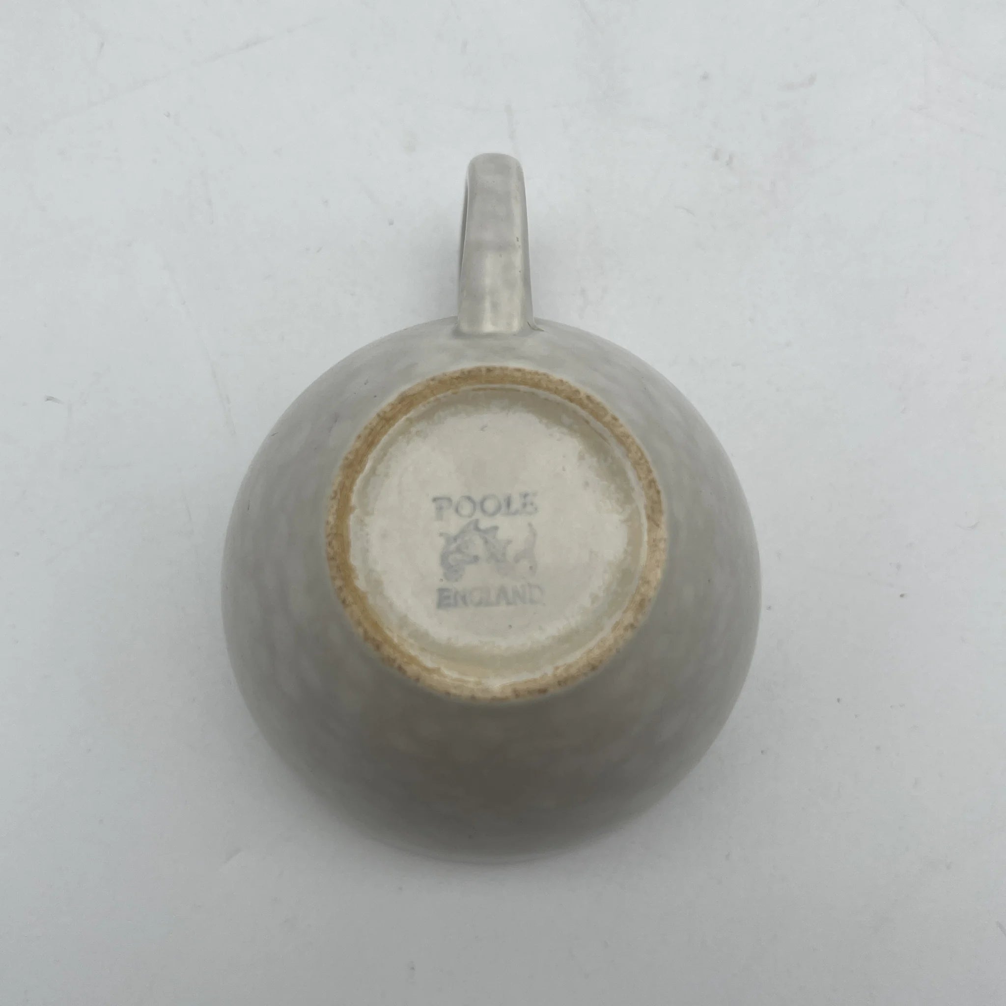 【葡萄酒】茶壶+杯子&碟子3p套装/ Poole Pottery（泳池壶）/ Twintone / Ice Green & Seagull / 1950-1960年代（估计）/陶器/英国/双色，斑点图案，海鸥蛋