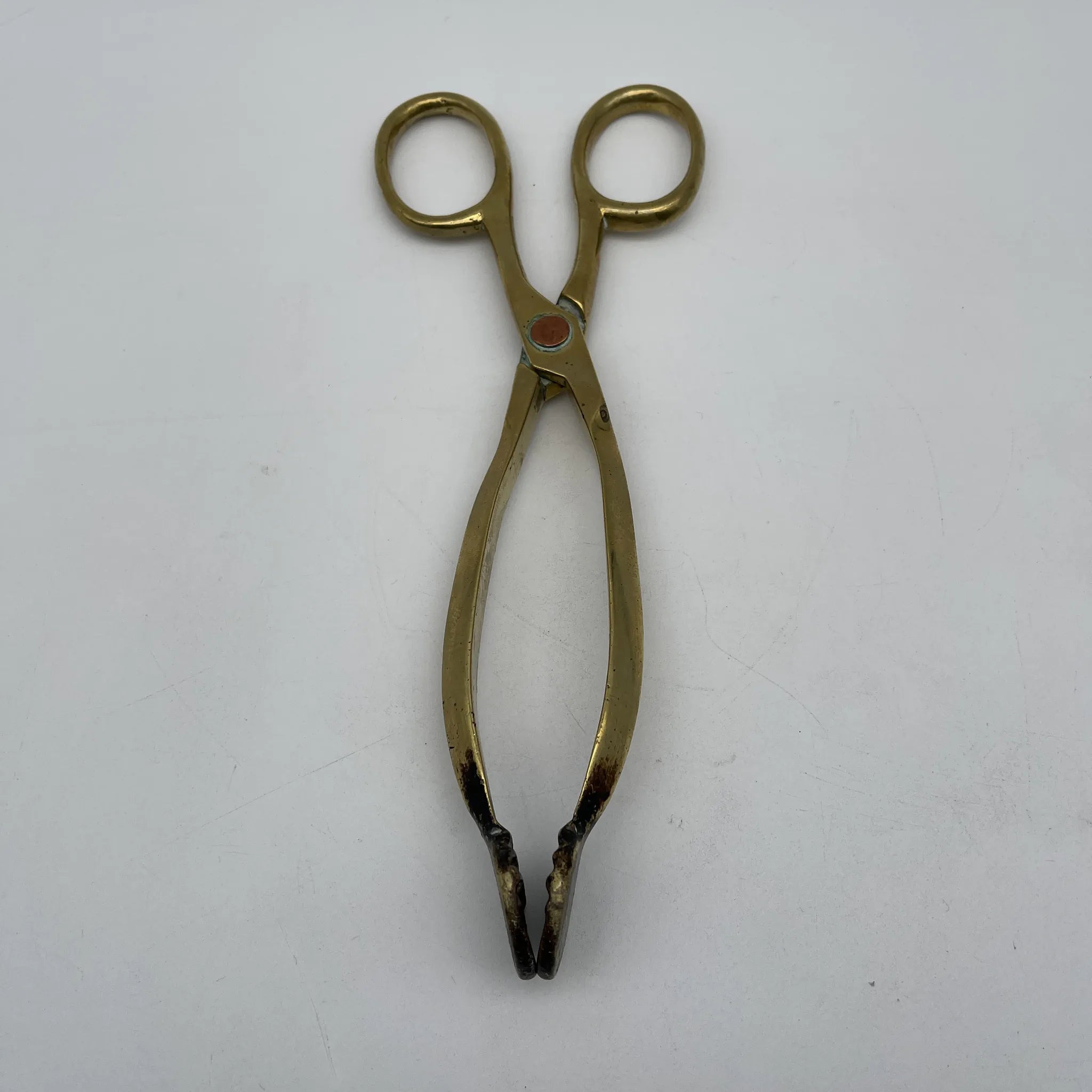 【古董】火钳/估计20c初/黄铜/英国/消防工具