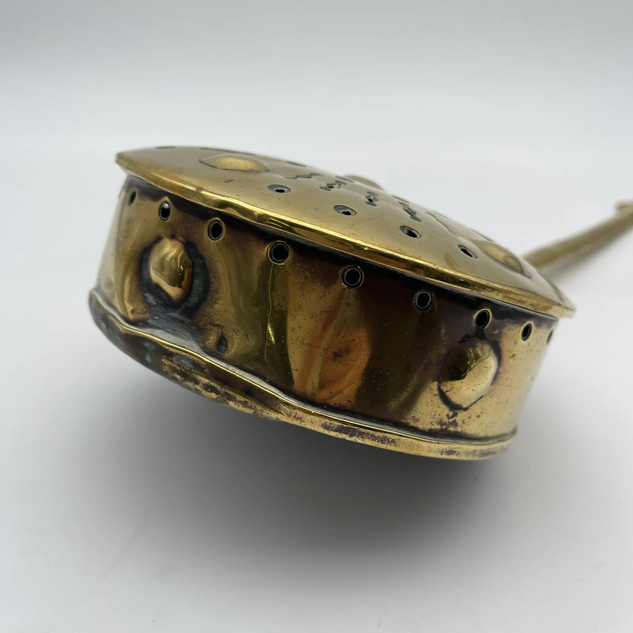 [Antique] Chestnut roaster / Estimated early 20C / Brass / England / Fire tool