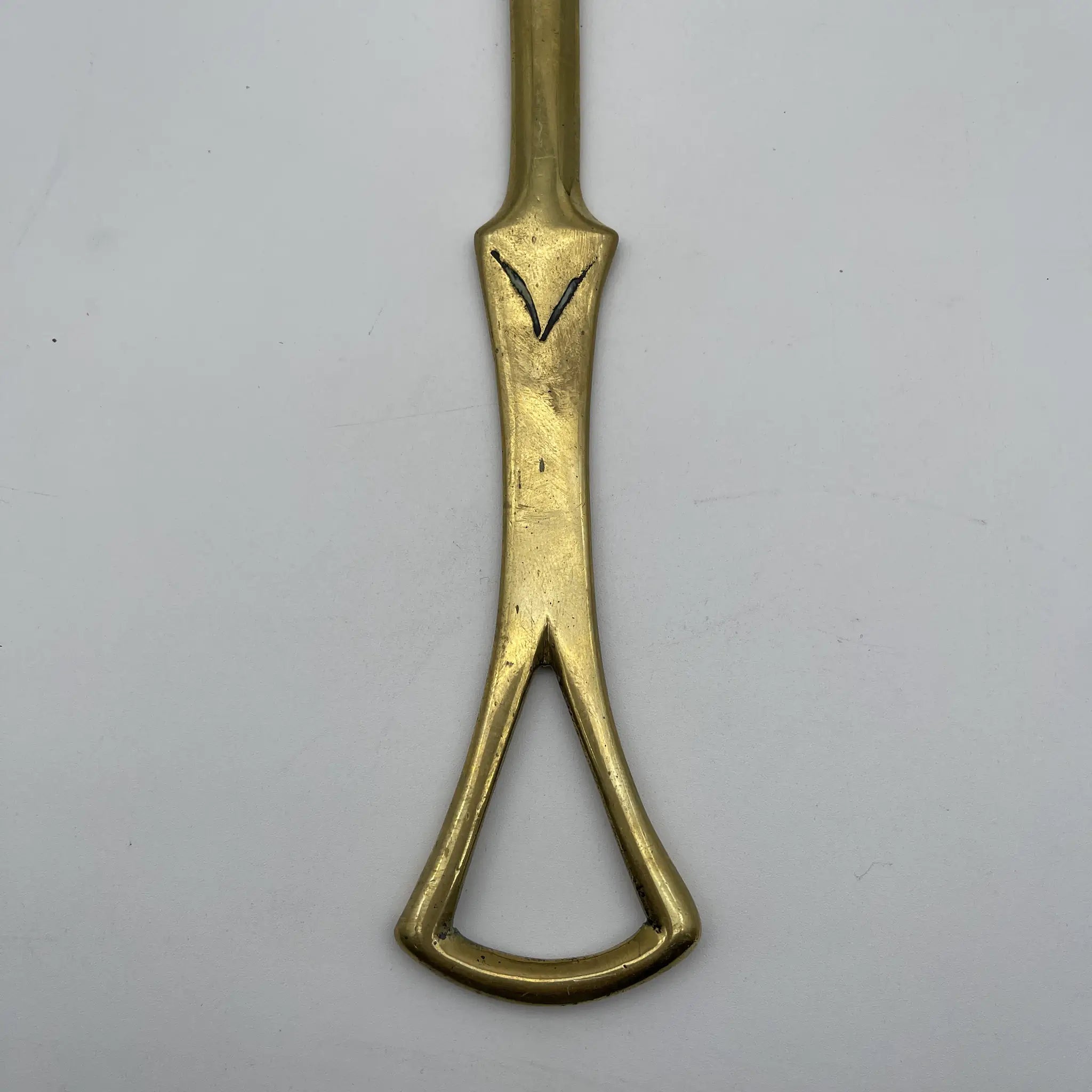 [Antique] Chestnut roaster / Estimated early 20C / Brass / England / Fire tool