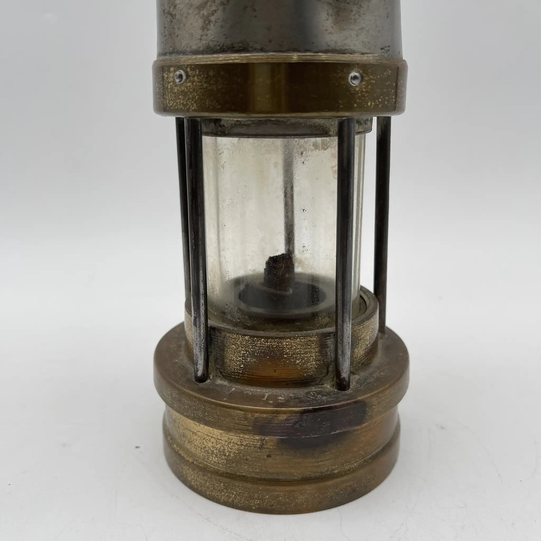 [Antique] Oil lamp (coal mine lamp) / Estimated mid-20C / Steel / England / With hook, safety light