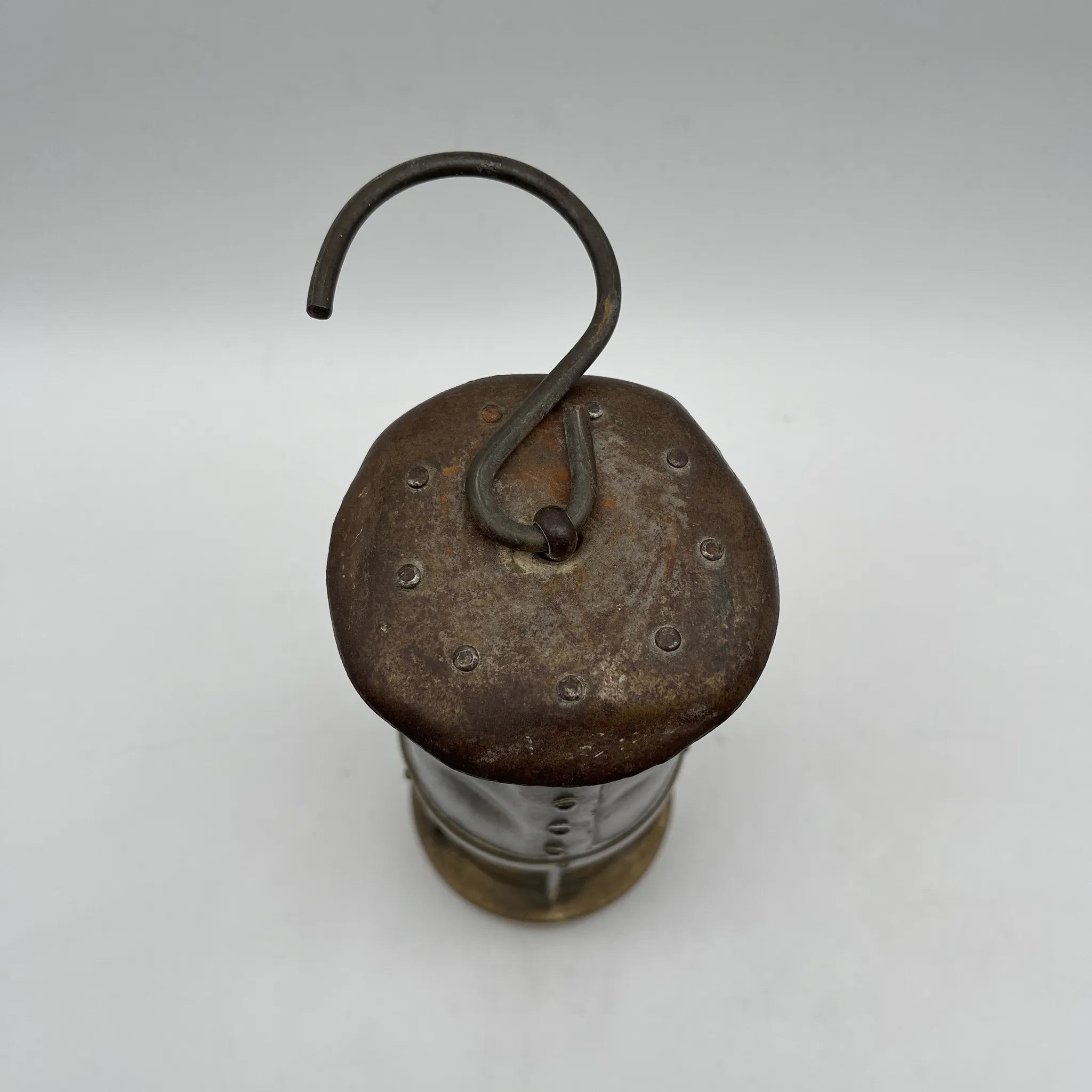 [Antique] Oil lamp (coal mine lamp) / Estimated mid-20C / Steel / England / With hook, safety light