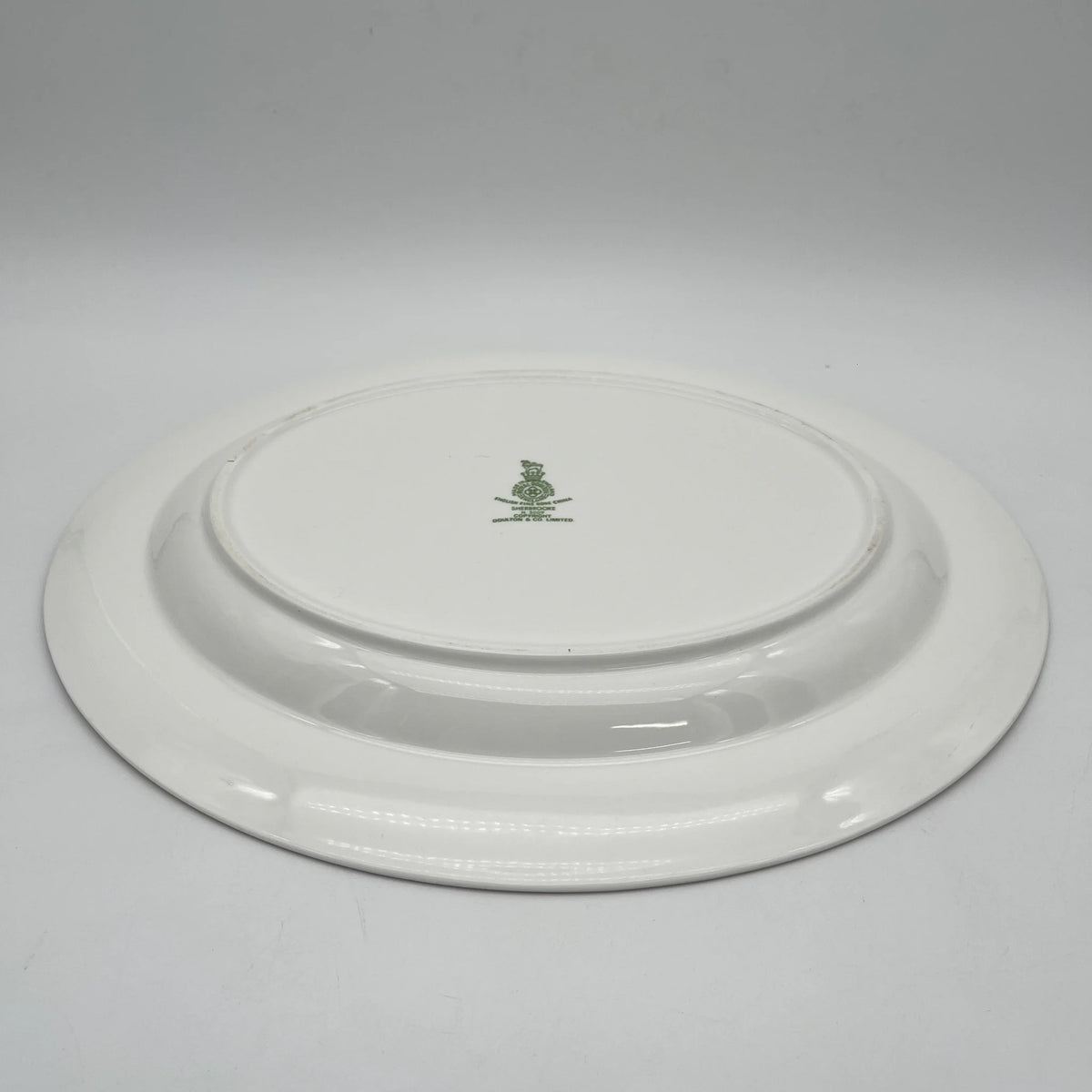 Royal Doulton / Oval serving plate (large plate) / Sherbrooke / 1970-1990s / Fine Bone China / England / Silver, acanthus, blue, Western tableware, dessert plate / [Vintage]