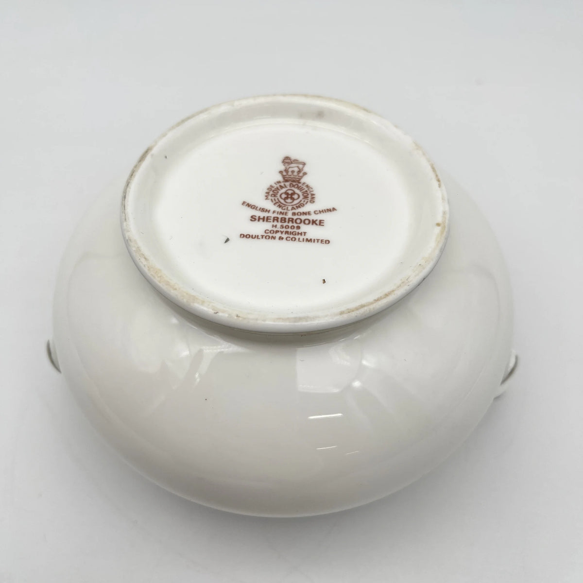 Royal Doulton / Sugar Bowl (Sugar Pot) / Sherbrooke / 1970-1990s / Fine Bone China / England / Silver, Acanthus, Blue, Western Tableware, Tea Time, Coffee Pot / [Vintage]