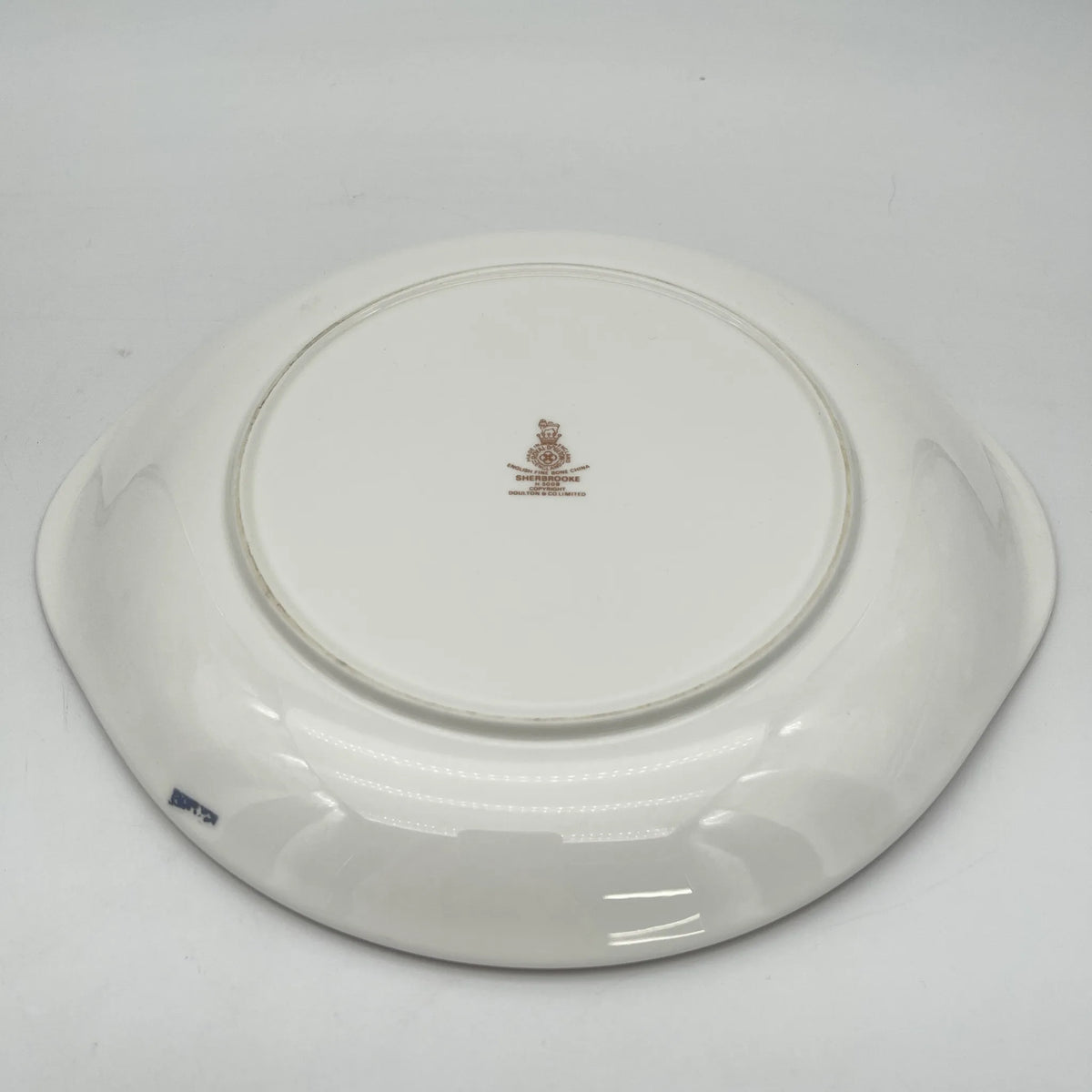 Royal Doulton / Serving plate (large plate) / Sherbrooke / 1970-1990s / Fine Bone China / England / Silver, acanthus, blue, Western tableware, dessert plate, pasta plate, curry plate / [Vintage]