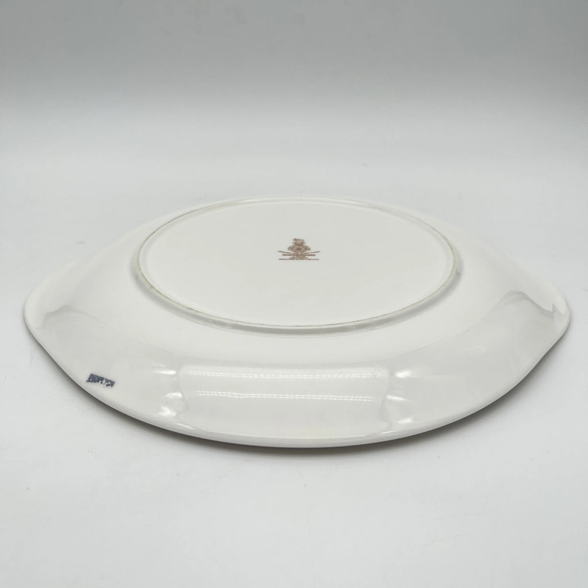 Royal Doulton / Serving plate (large plate) / Sherbrooke / 1970-1990s / Fine Bone China / England / Silver, acanthus, blue, Western tableware, dessert plate, pasta plate, curry plate / [Vintage]
