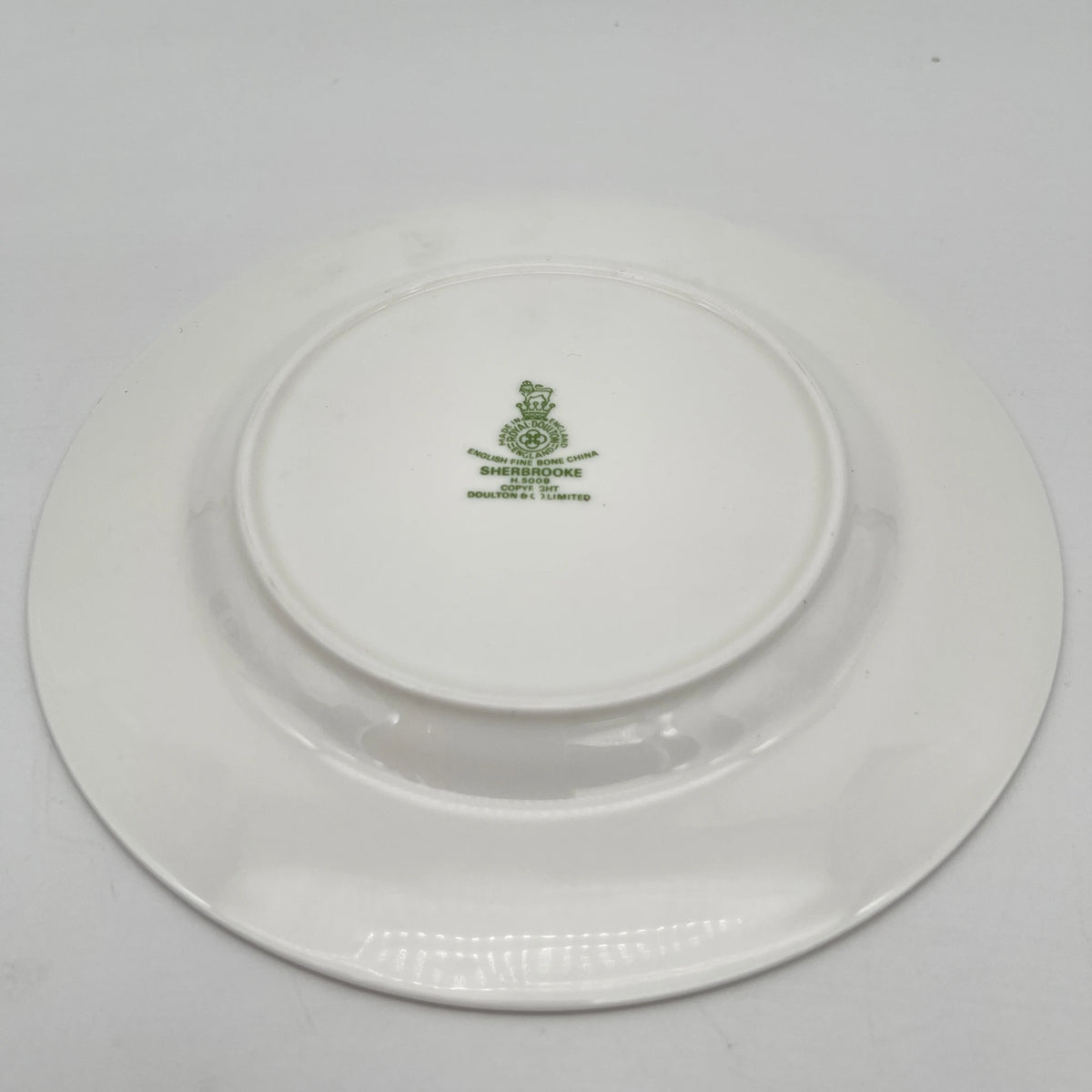 Royal Doulton（皇家道尔顿）/三重奏（c&s +甜点盘）/ Sherbrooke / 1970-1990年代/ Fine Bone China /英国/ 杯和碟，银彩，簕菜，蓝色，西式餐具/[复古]