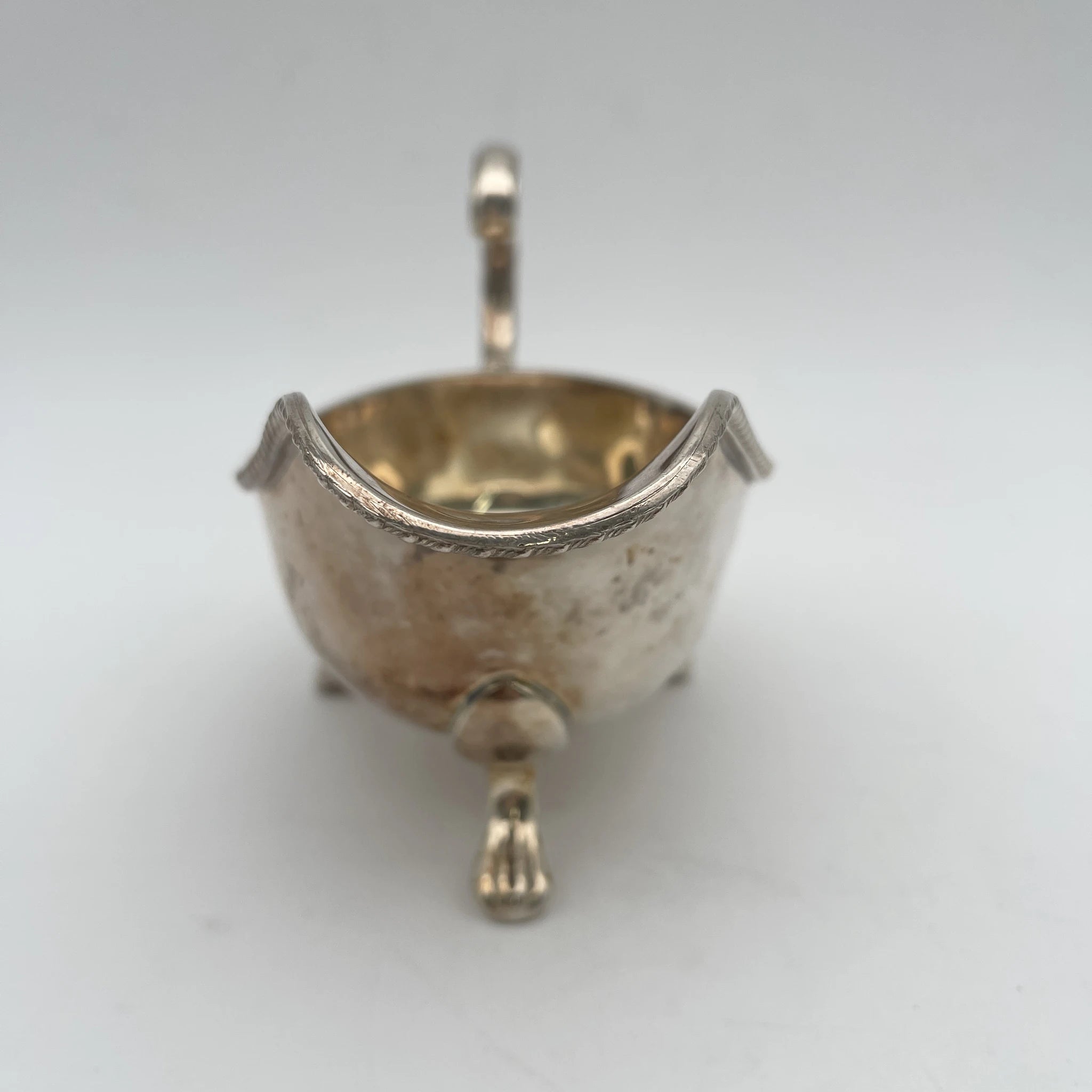 [Vintage] Gravy boat (Saucière/Sauce boat) / Viners / Estimated 1940s / Silver plate / England / Sheffield plate, with legs, Gadrun