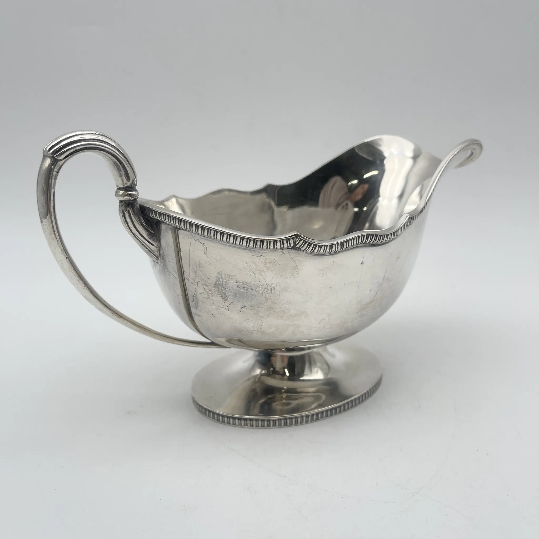 [Vintage] Gravy boat (Saucière/Sauce boat) / Harrods / Estimated mid-20C / Silver plate / England / EPNS, Gadrun