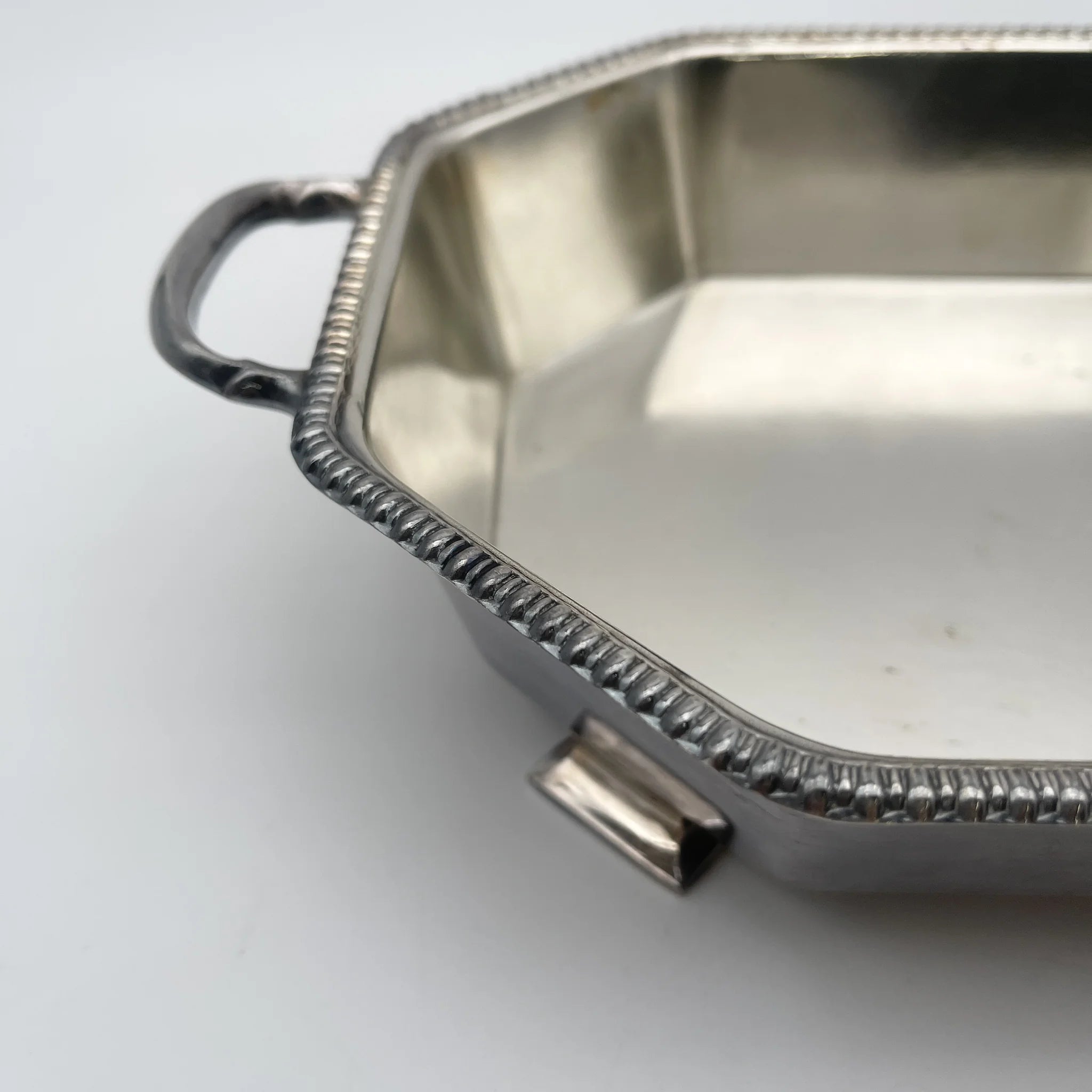 [Vintage] Octogonal tray / Art Deco / Estimated 1930s / Silver plate / England / EPNS, Octogonal, Gadrun