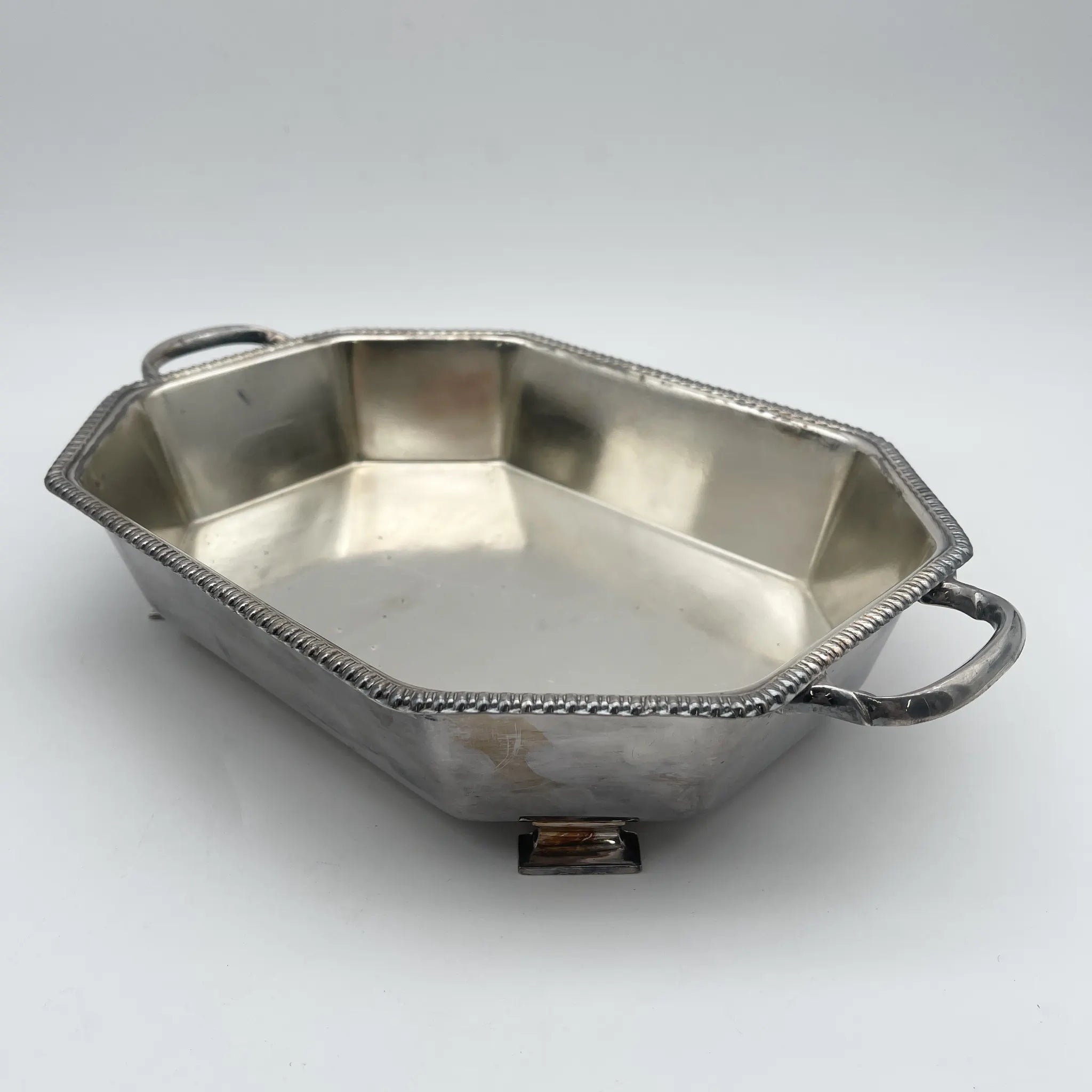 [Vintage] Octogonal tray / Art Deco / Estimated 1930s / Silver plate / England / EPNS, Octogonal, Gadrun