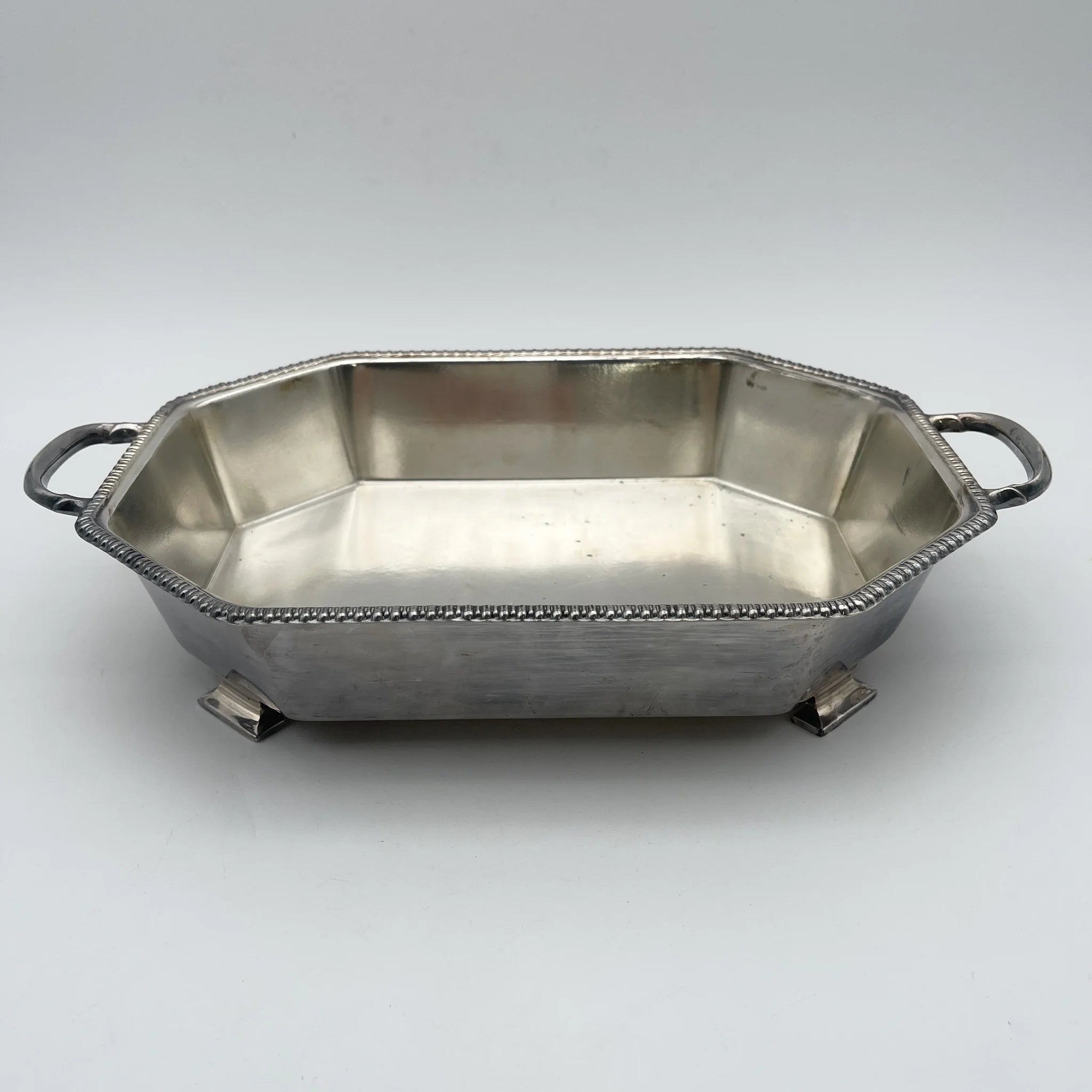 [Vintage] Octogonal tray / Art Deco / Estimated 1930s / Silver plate / England / EPNS, Octogonal, Gadrun