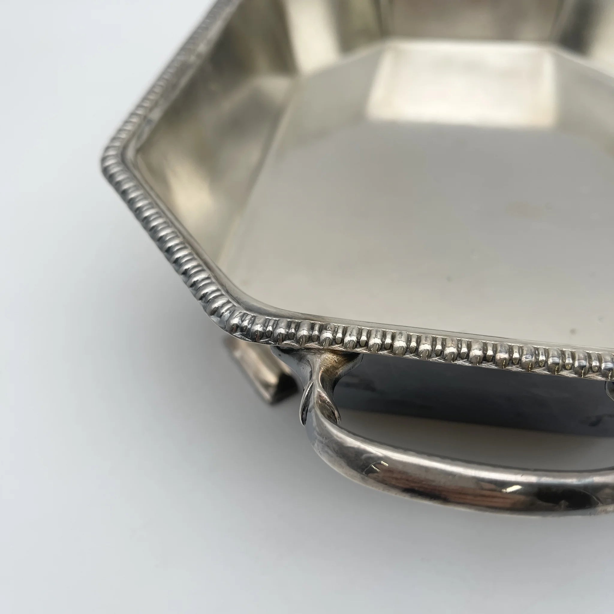 [Vintage] Octogonal tray / Art Deco / Estimated 1930s / Silver plate / England / EPNS, Octogonal, Gadrun