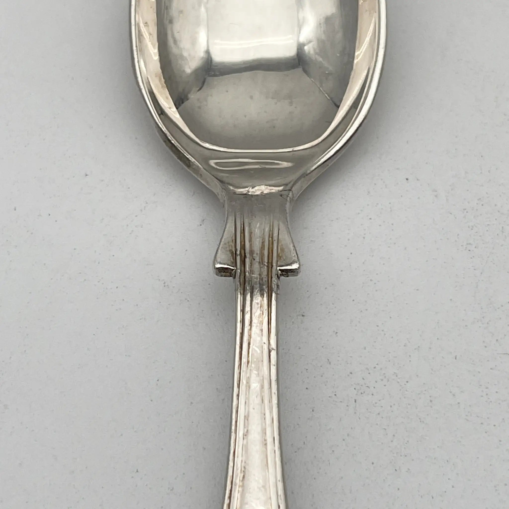 [Vintage] Tea spoon / Estimated mid-20C / Silver plate / UK / EPNS, shell, honeysuckle