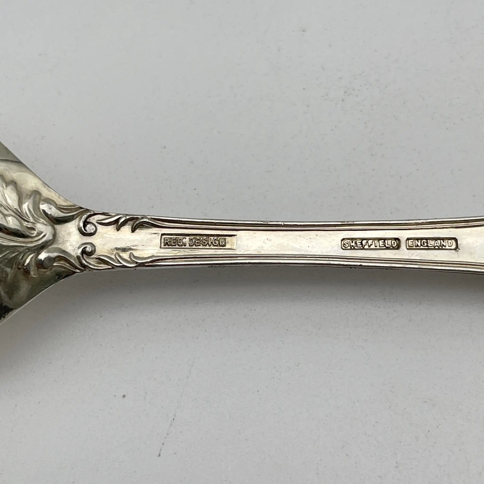 [Vintage] Desert spoon / Rogers / Countess / Estimated mid-20C / Silver plate / England / Acanthus