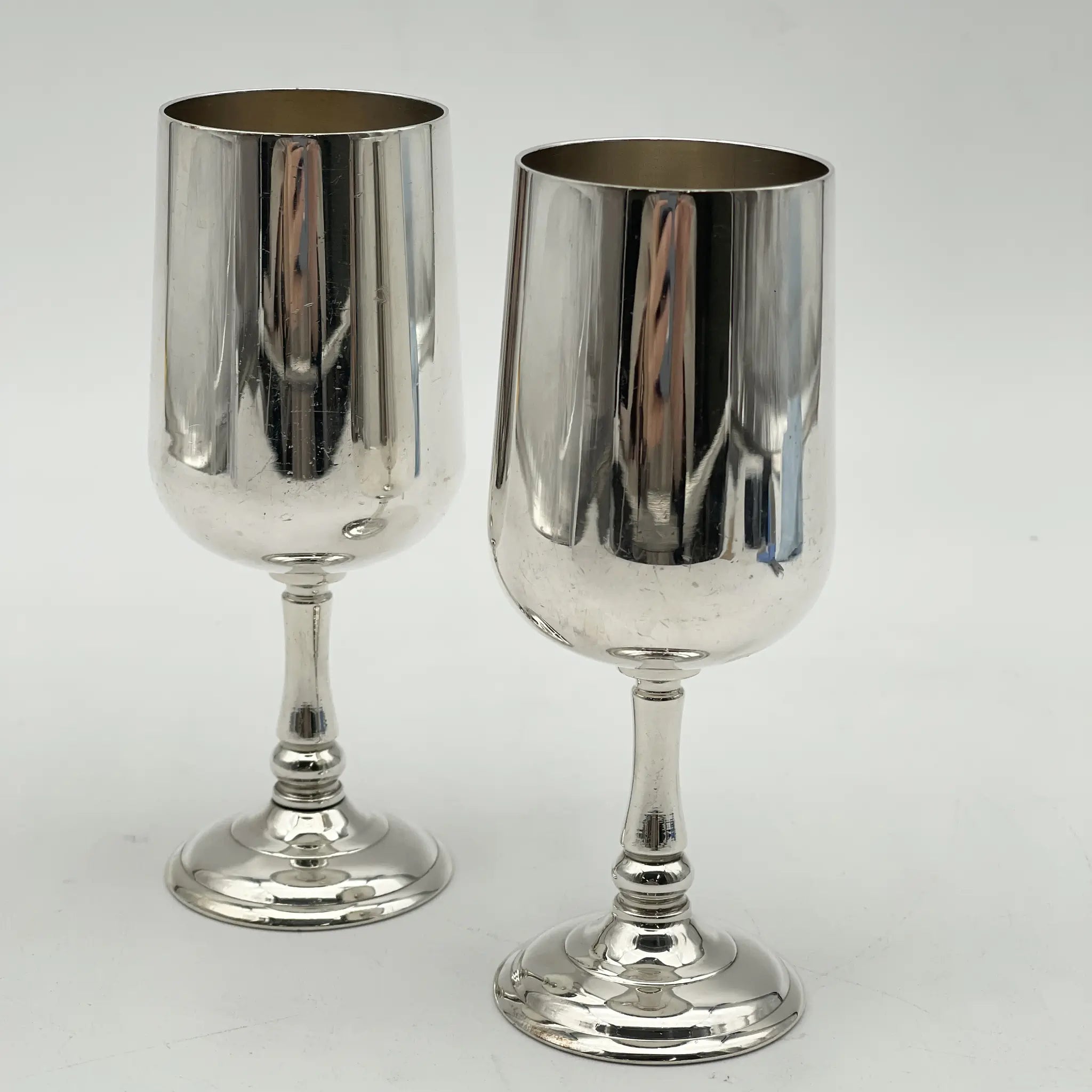 [Vintage] Goblet 2P / Estimated mid-20C / Silver plate / England / EPNS