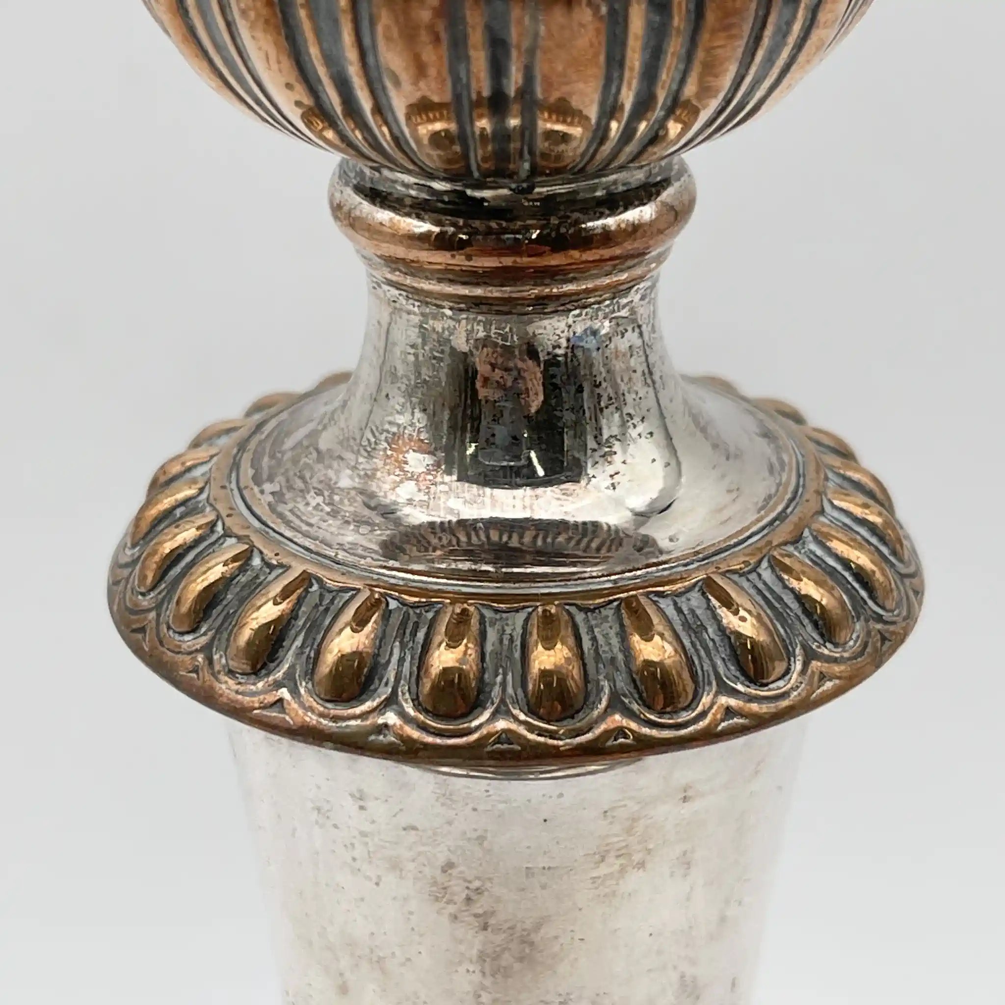 [Antique] Candle stand (candelabra) / Estimated early 20C / Silver plate / England / Baluster, Gadrun