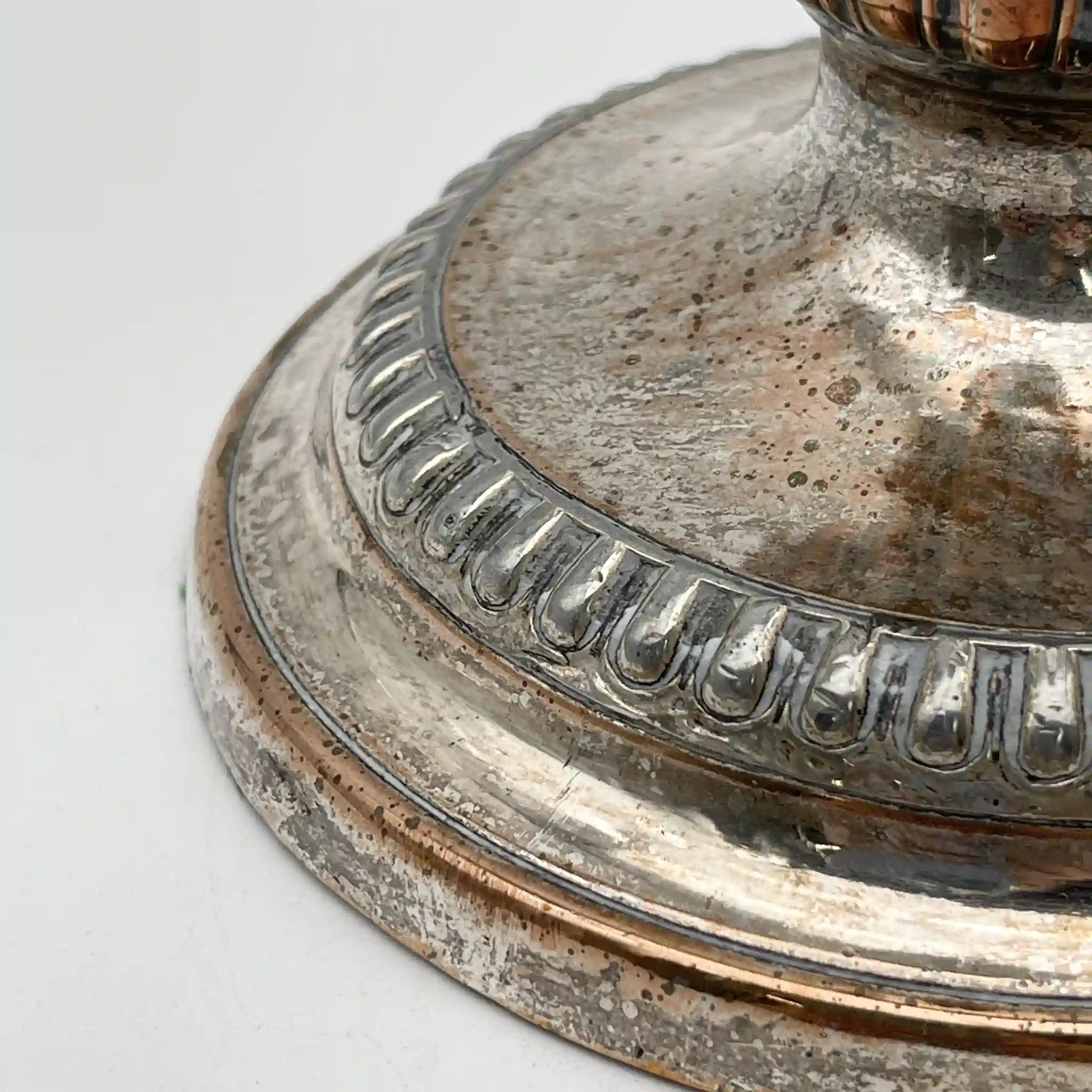 [Antique] Candle stand (candelabra) / Estimated early 20C / Silver plate / England / Baluster, Gadrun