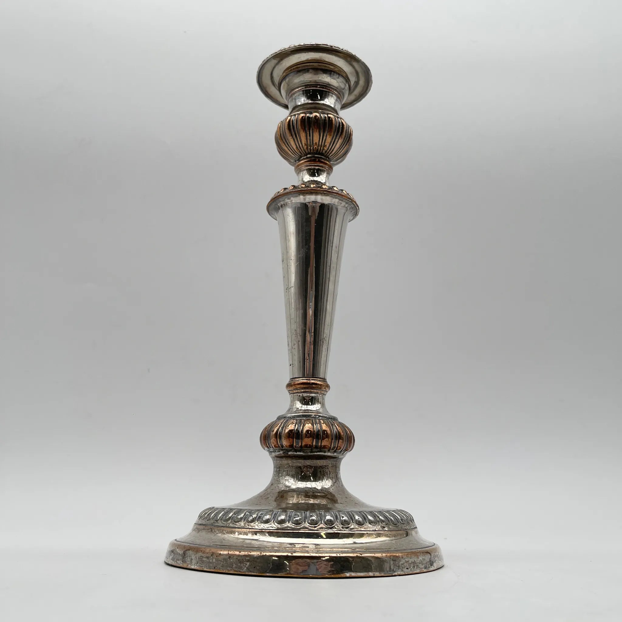 [Antique] Candle stand (candelabra) / Estimated early 20C / Silver plate / England / Baluster, Gadrun