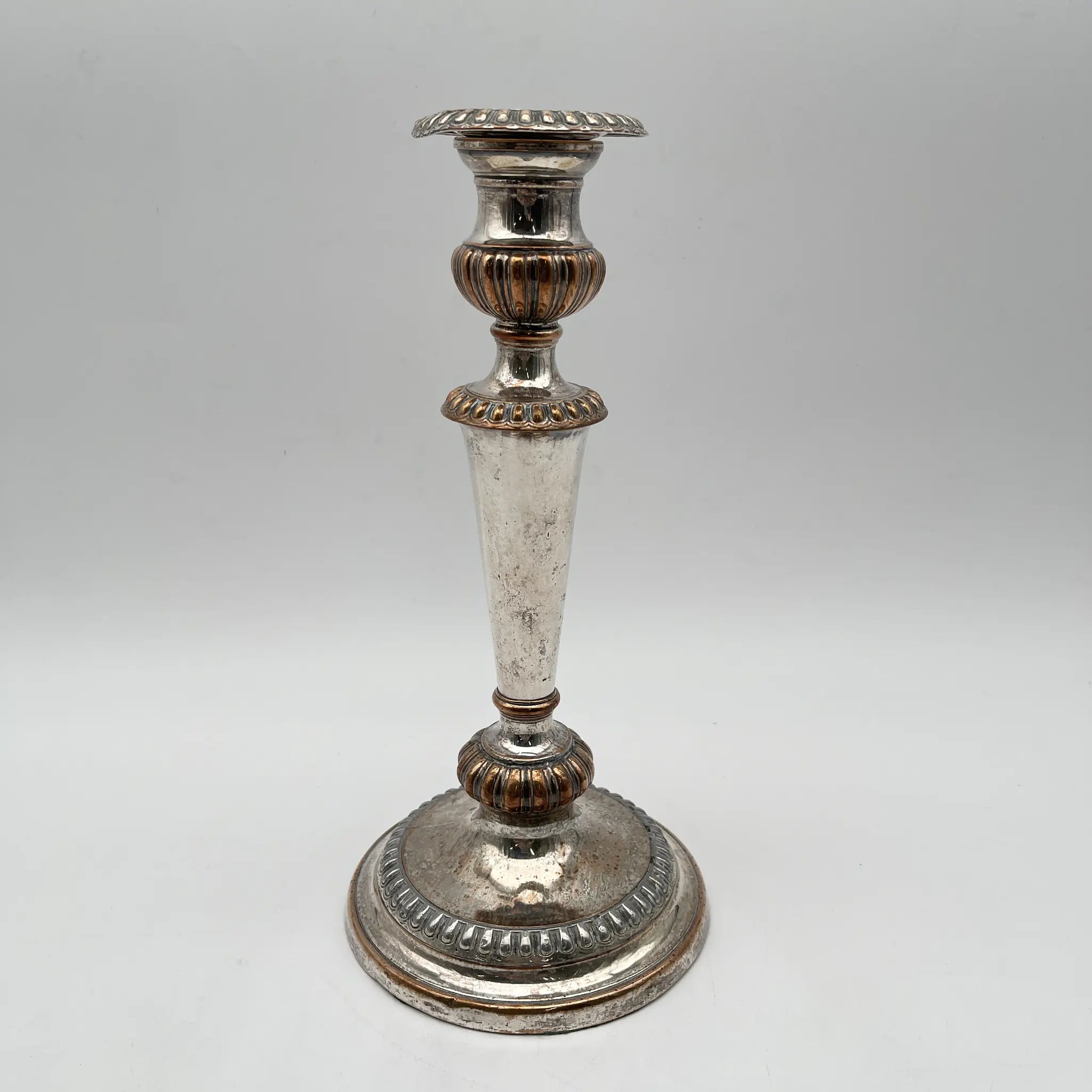 [Antique] Candle stand (candelabra) / Estimated early 20C / Silver plate / England / Baluster, Gadrun