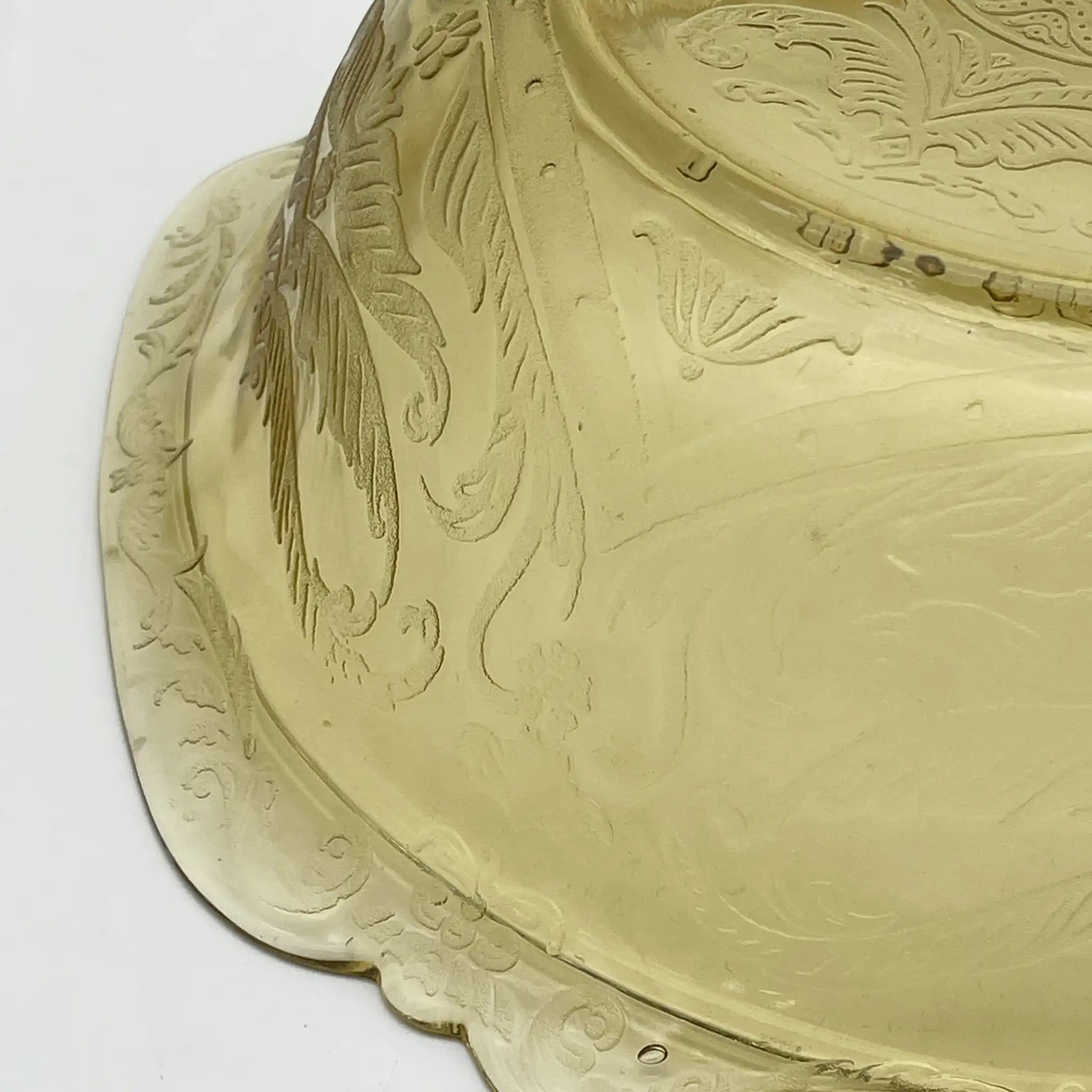 [Vintage] Serving bowl (large bowl) / Federal Glass / Madrid / 1930s / Glass / America / Depression glass, embossed molding, amber
