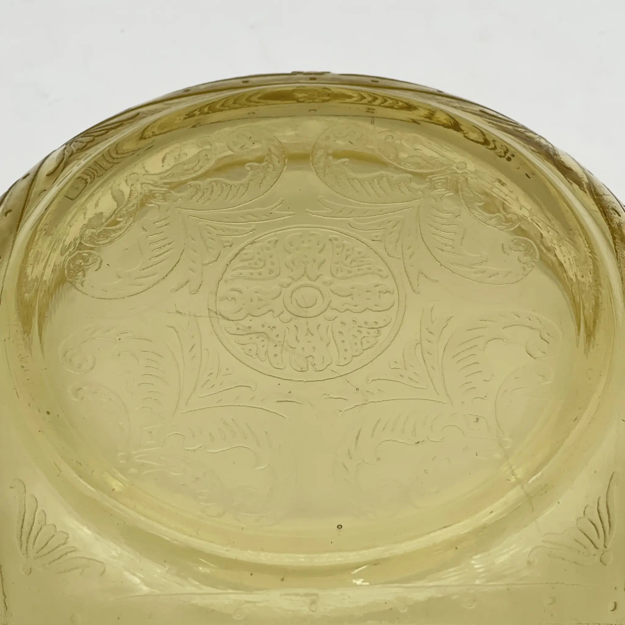 [Vintage] Serving bowl (large bowl) / Federal Glass / Madrid / 1930s / Glass / America / Depression glass, embossed molding, amber