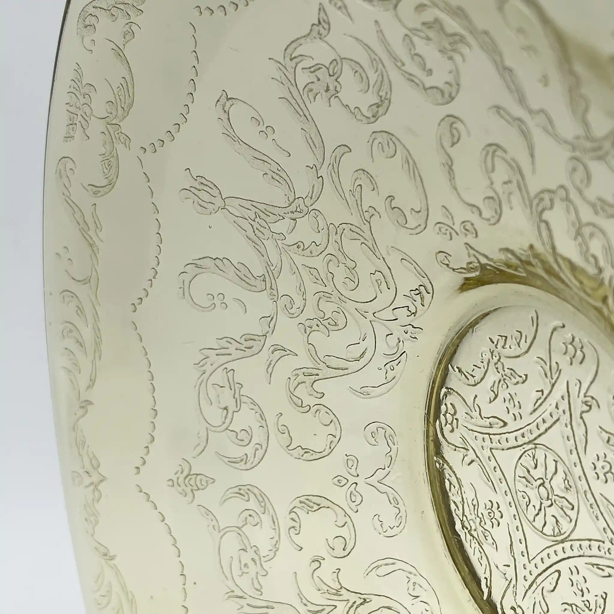 [Vintage] Serving plate (platter) / Federal Glass / Madrid / 1930s / Glass / America / Depression glass, embossed molding, amber