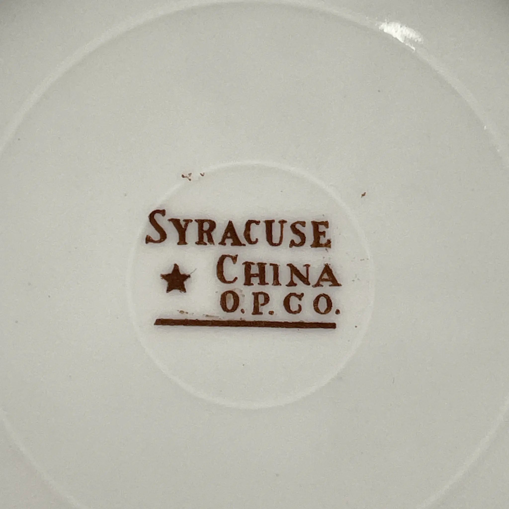 [Vintage] Butter plate (meat plate) / Syracuse China / 1776 Drafting the Declaration of Independence / 1920-1940s / Ceramics / America / Picture plate, copperplate transfer