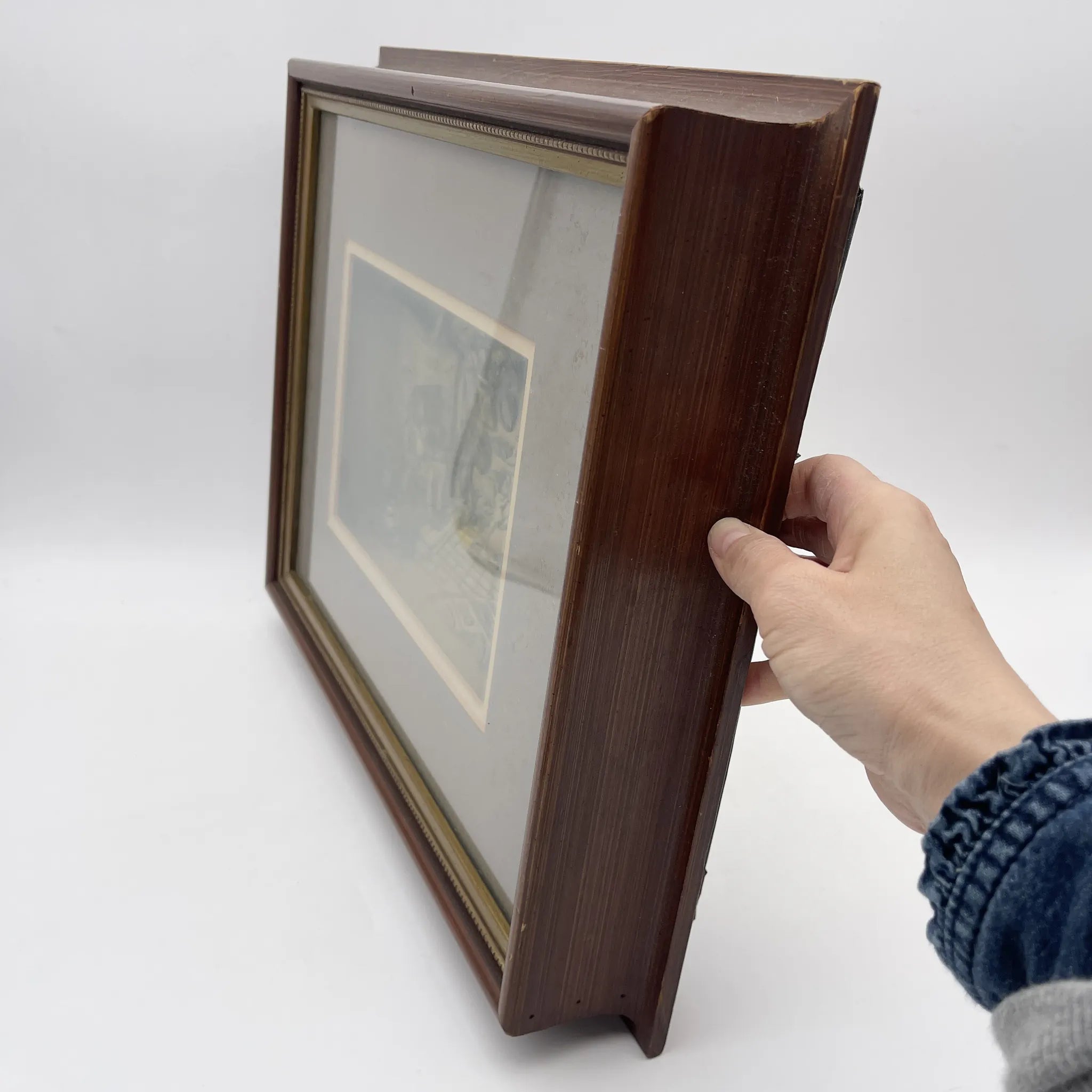 [Vintage] Shadow Box (Art Frame) / Original Art: Anton Pieck / Estimated 1970-1980s / Wooden / America / 3D Decoupage