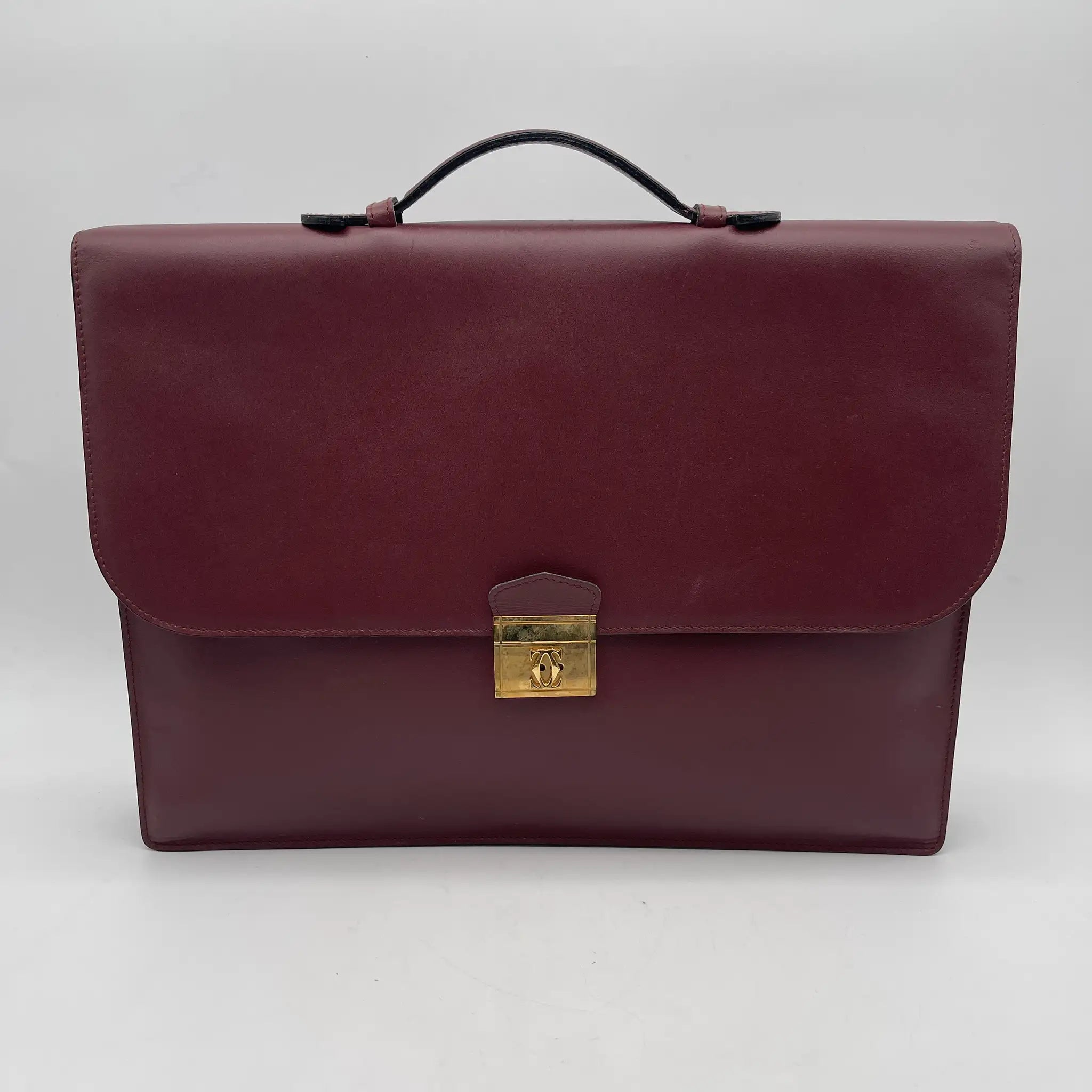 【リユース】 バッグ / Cartier (カルティエ) / 推定1980-90s / 本革 / フランス / カルティエ・レッド