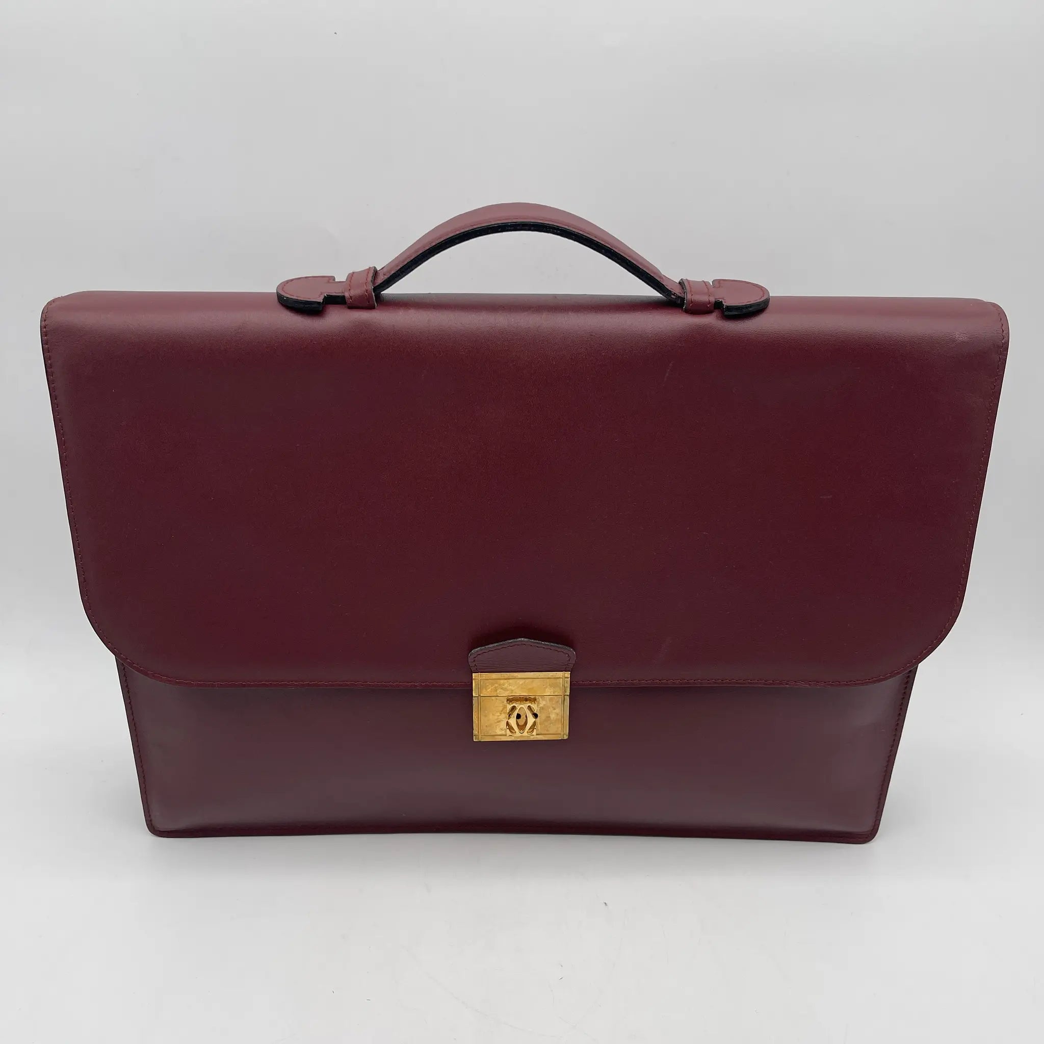 【リユース】 バッグ / Cartier (カルティエ) / 推定1980-90s / 本革 / フランス / カルティエ・レッド