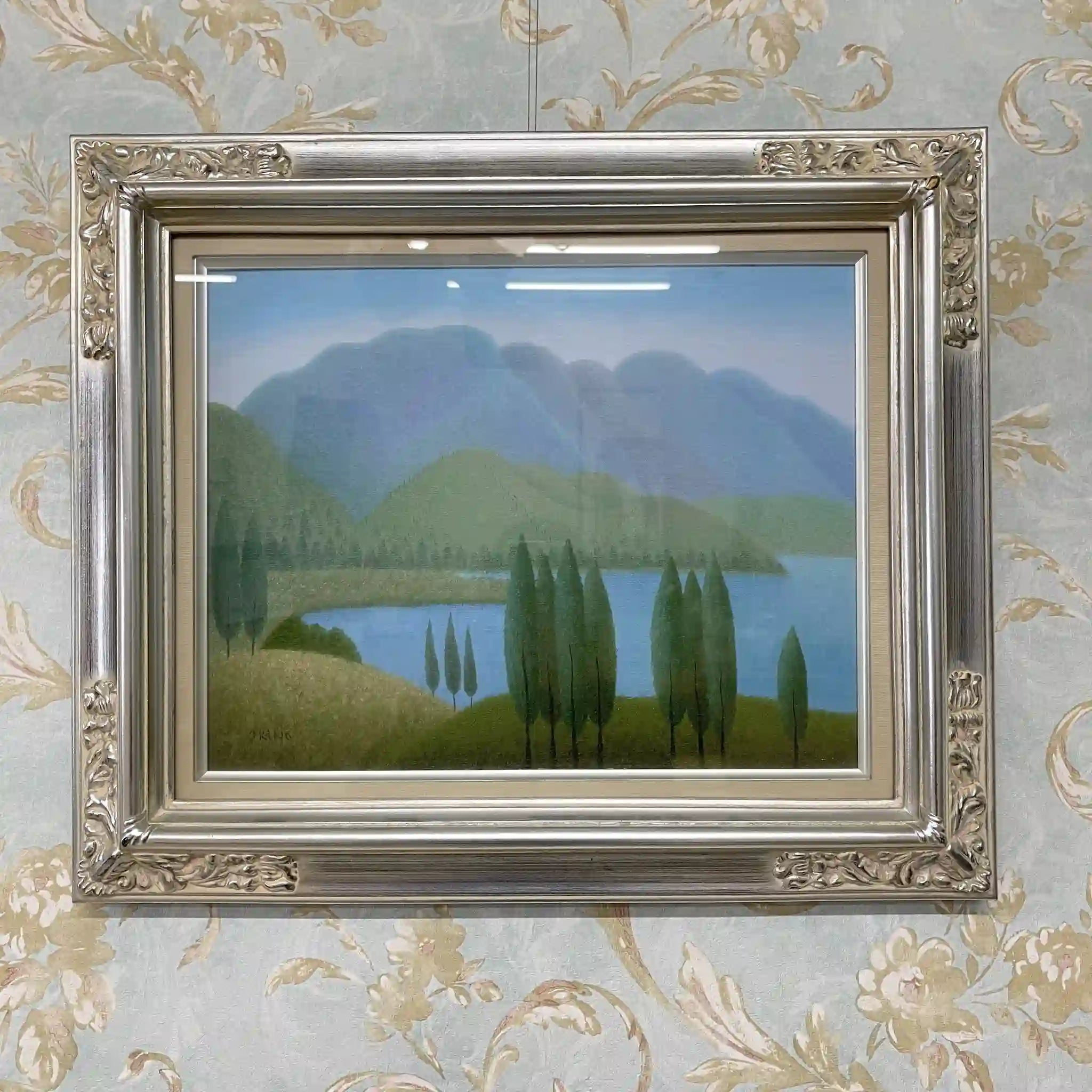 【ビンテージ】 油彩画 / 沖野実 / 1970-80s / キャンバス / 日本