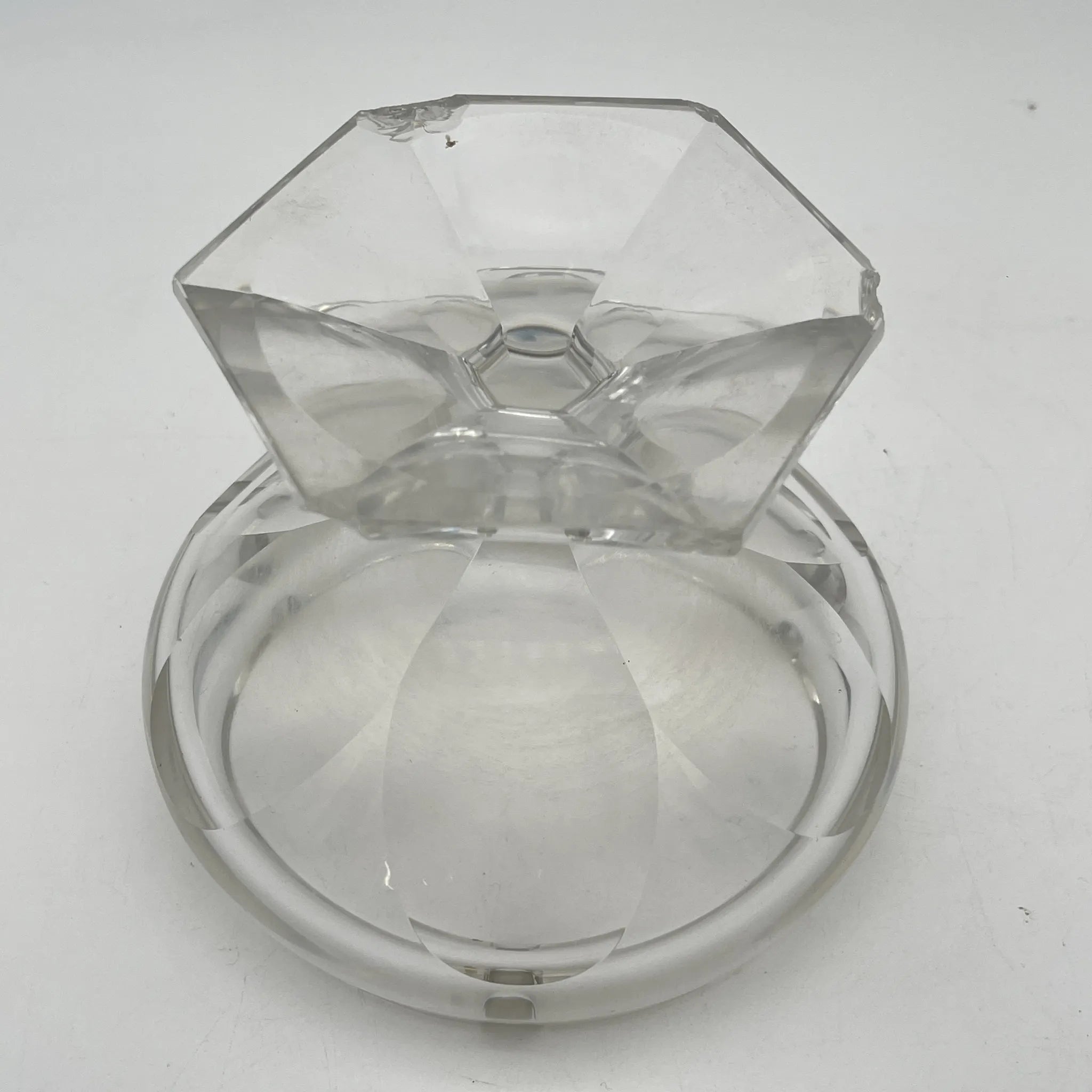 [Vintage] Ashtray / Estimated 1930-70s / Glass / Japan / With stem
