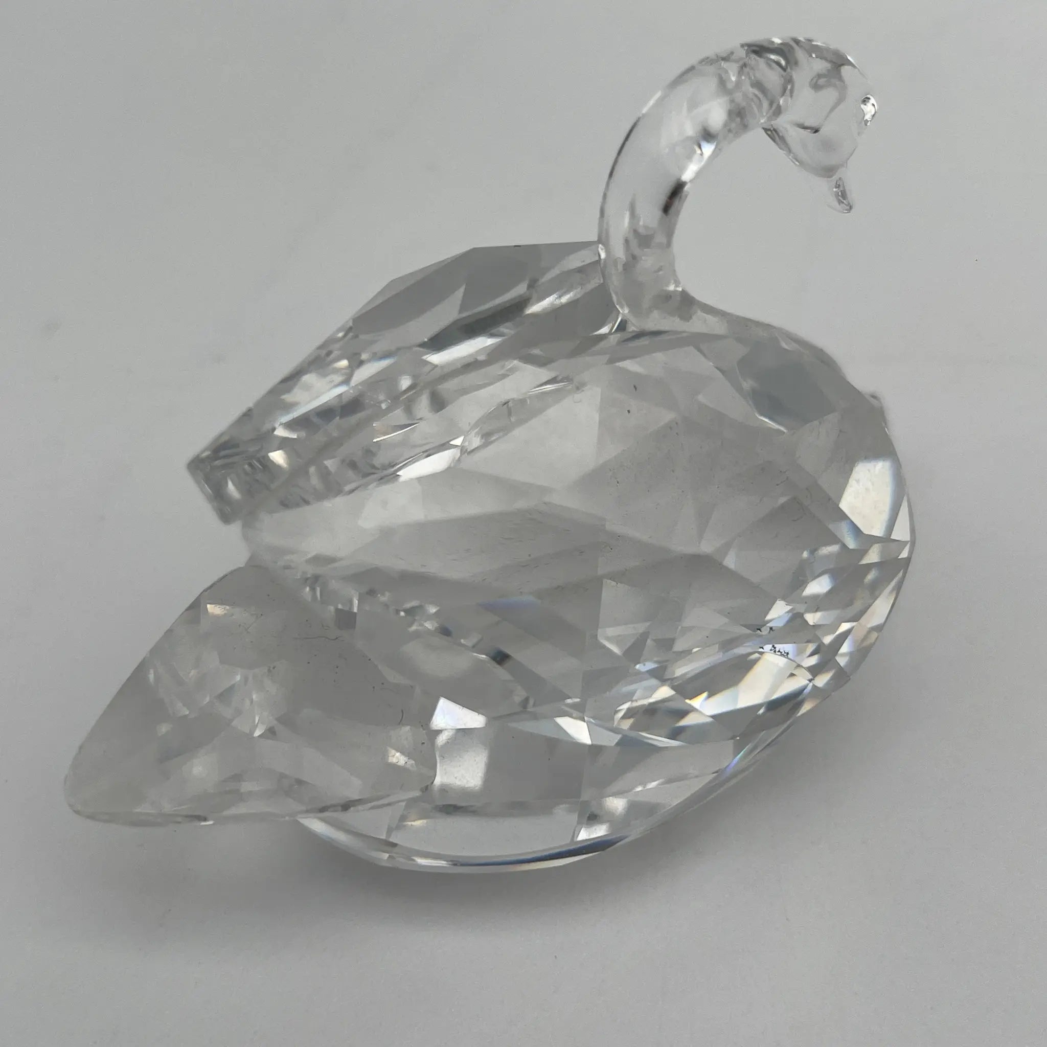 [Reuse] Figurine (crystal object) / Swarovski / Swan / Estimated 1990-2000s / Crystal glass / Austria / Faceted cut