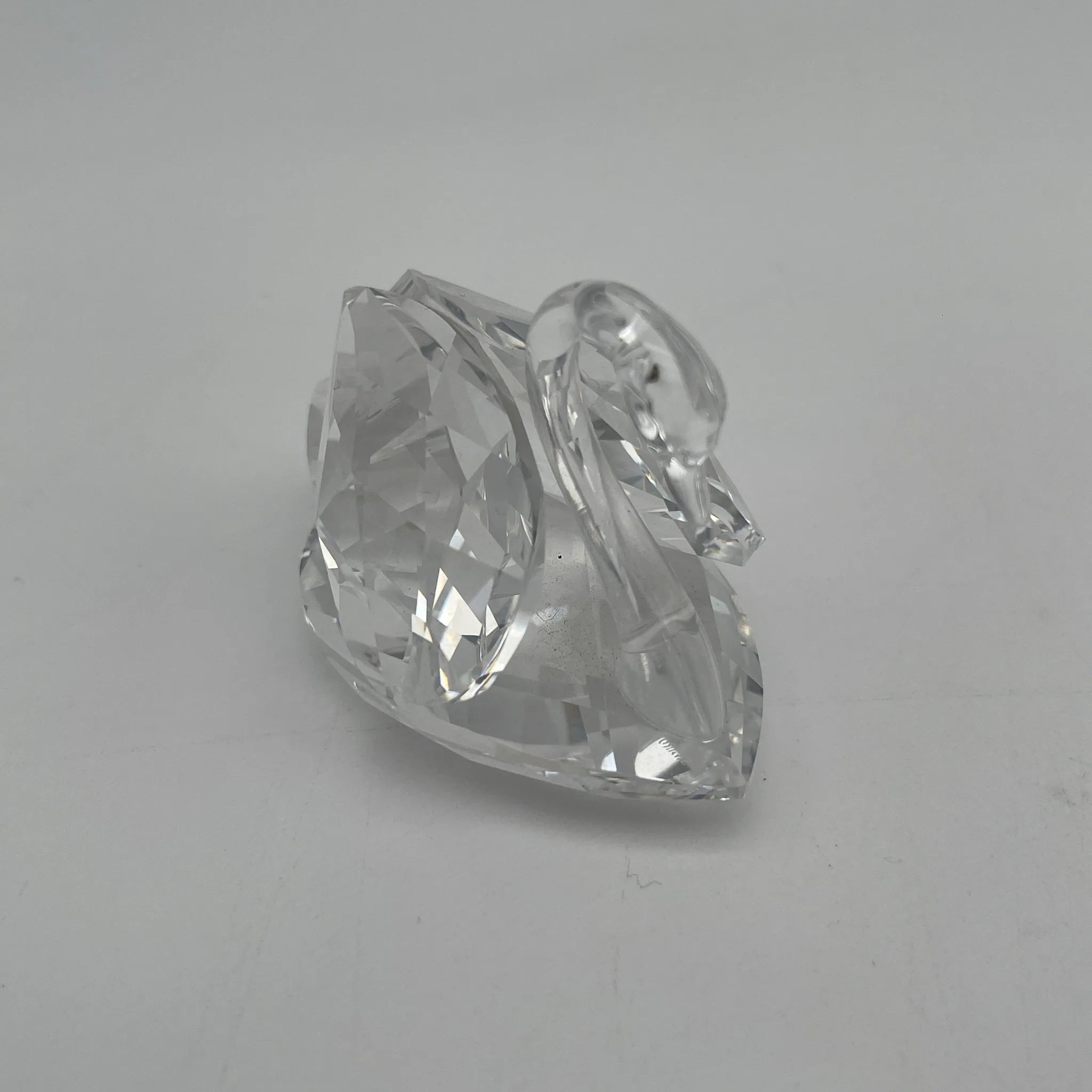 [Reuse] Figurine (crystal object) / Swarovski / Swan / Estimated 1990-2000s / Crystal glass / Austria / Faceted cut