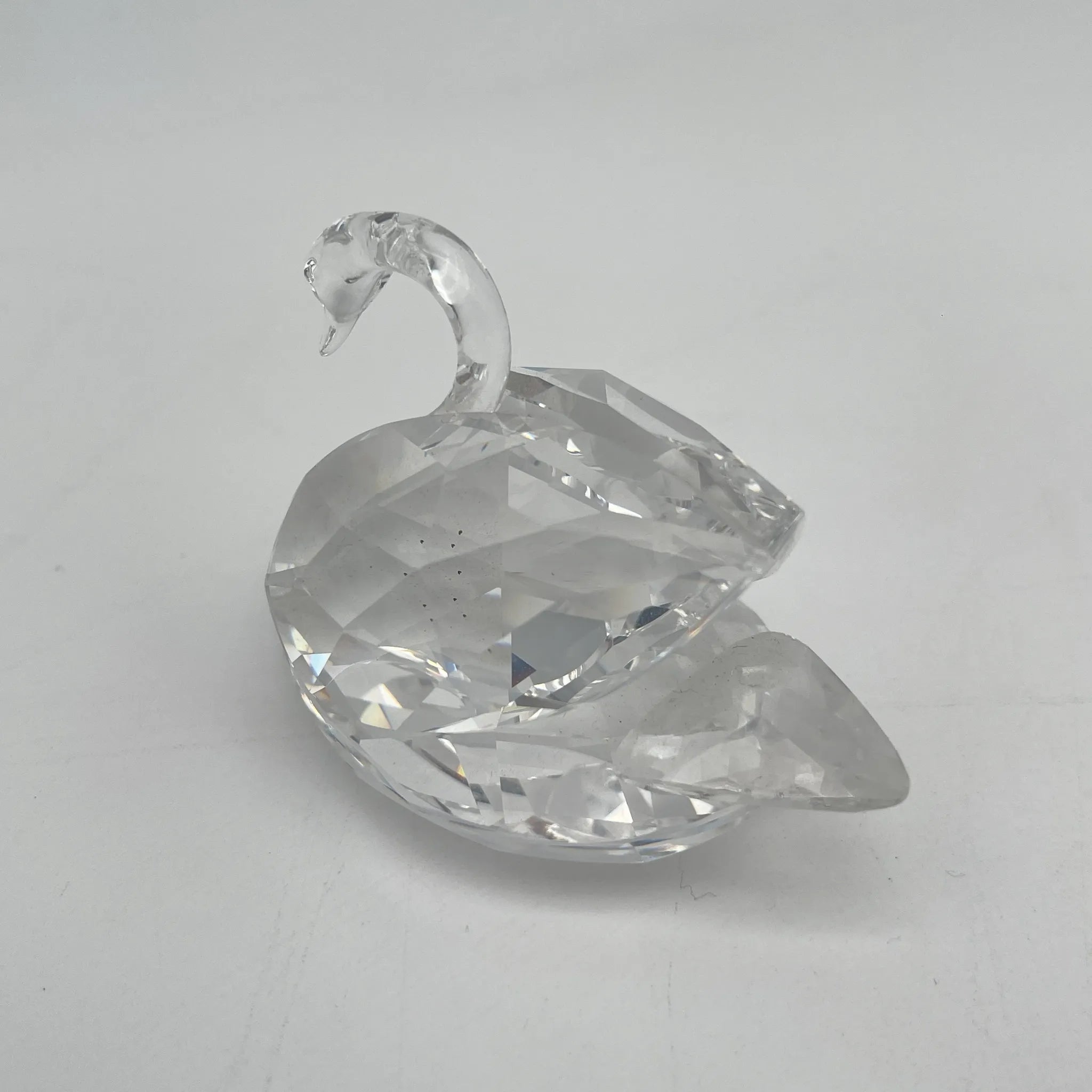 [Reuse] Figurine (crystal object) / Swarovski / Swan / Estimated 1990-2000s / Crystal glass / Austria / Faceted cut