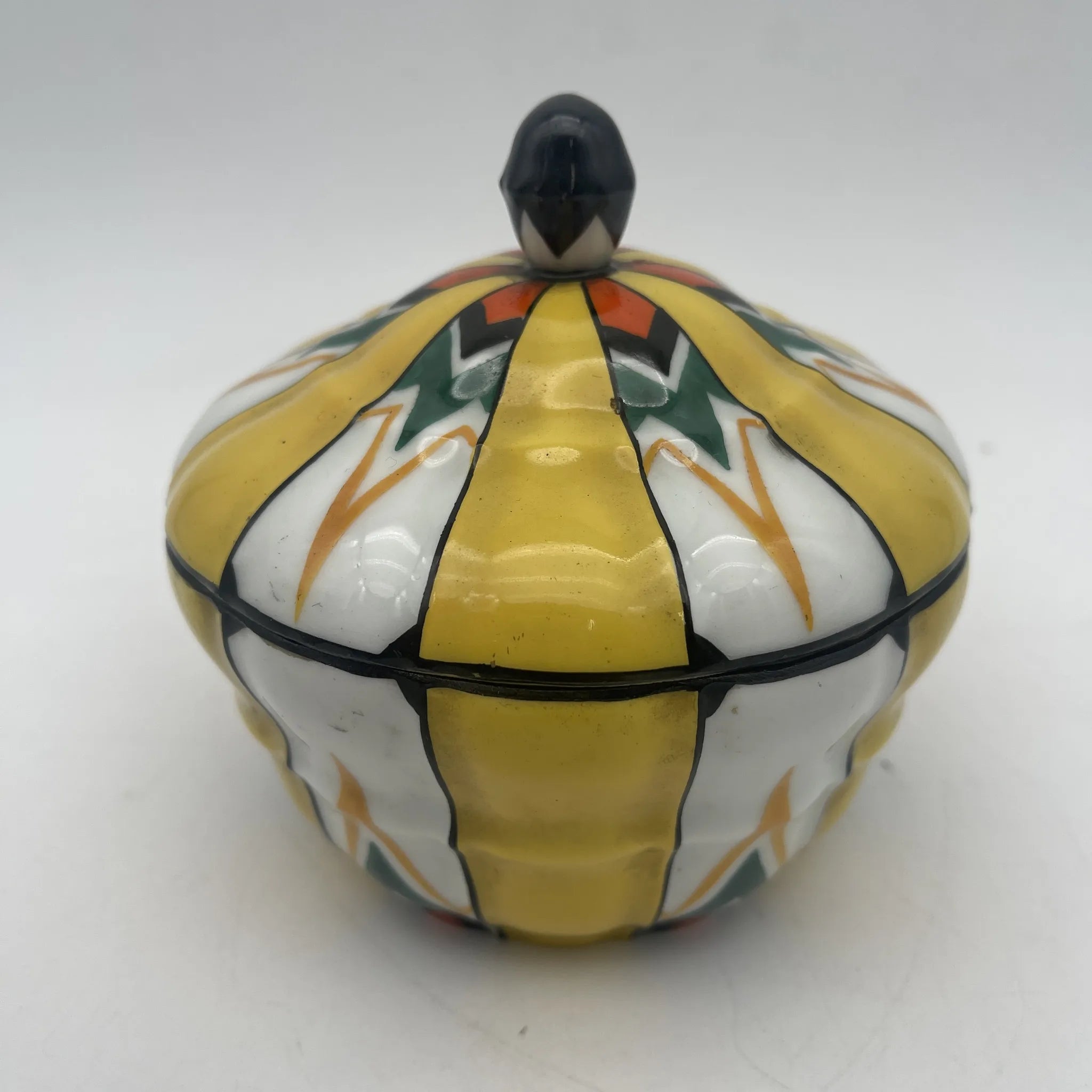 【古董】装饰盒（小盒）/ Union /装饰艺术/估计1920-30s /瓷器/捷克斯洛伐克/菲尼亚尔，珐琅彩色