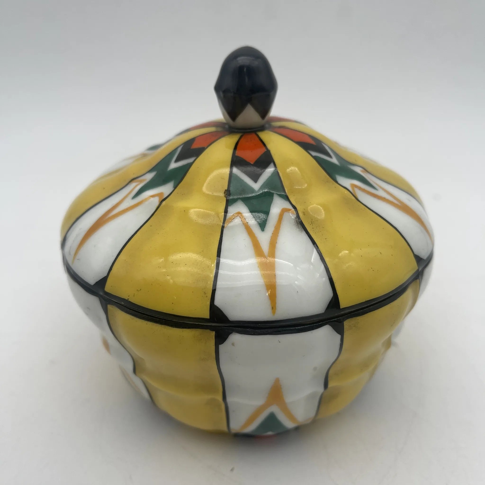 【古董】装饰盒（小盒）/ Union /装饰艺术/估计1920-30s /瓷器/捷克斯洛伐克/菲尼亚尔，珐琅彩色