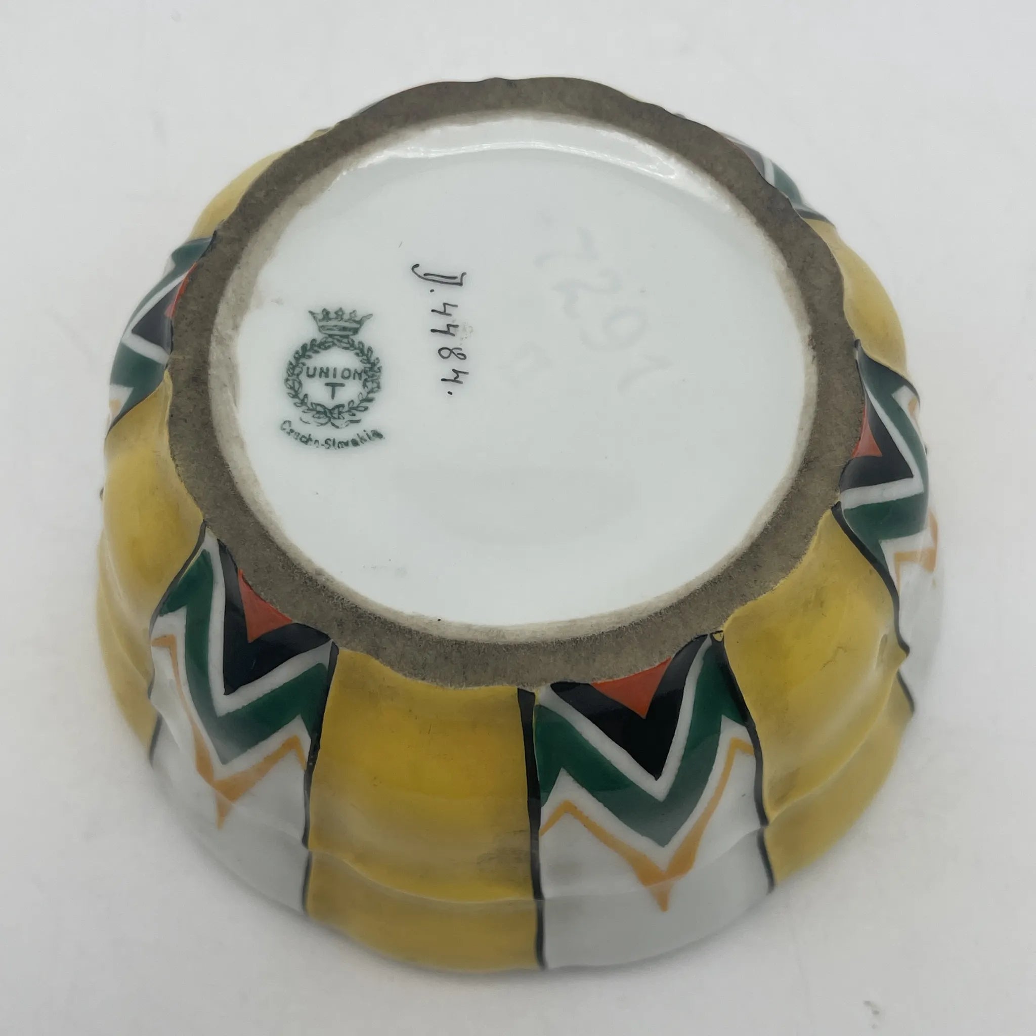 【古董】装饰盒（小盒）/ Union /装饰艺术/估计1920-30s /瓷器/捷克斯洛伐克/菲尼亚尔，珐琅彩色