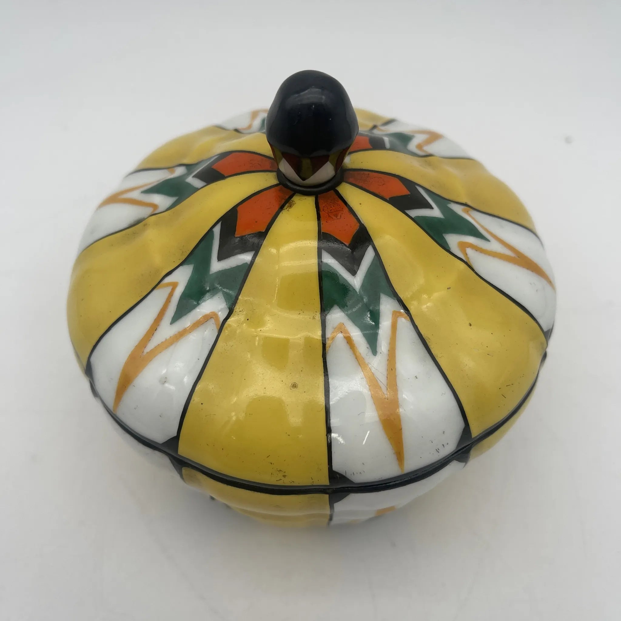 【古董】装饰盒（小盒）/ Union /装饰艺术/估计1920-30s /瓷器/捷克斯洛伐克/菲尼亚尔，珐琅彩色