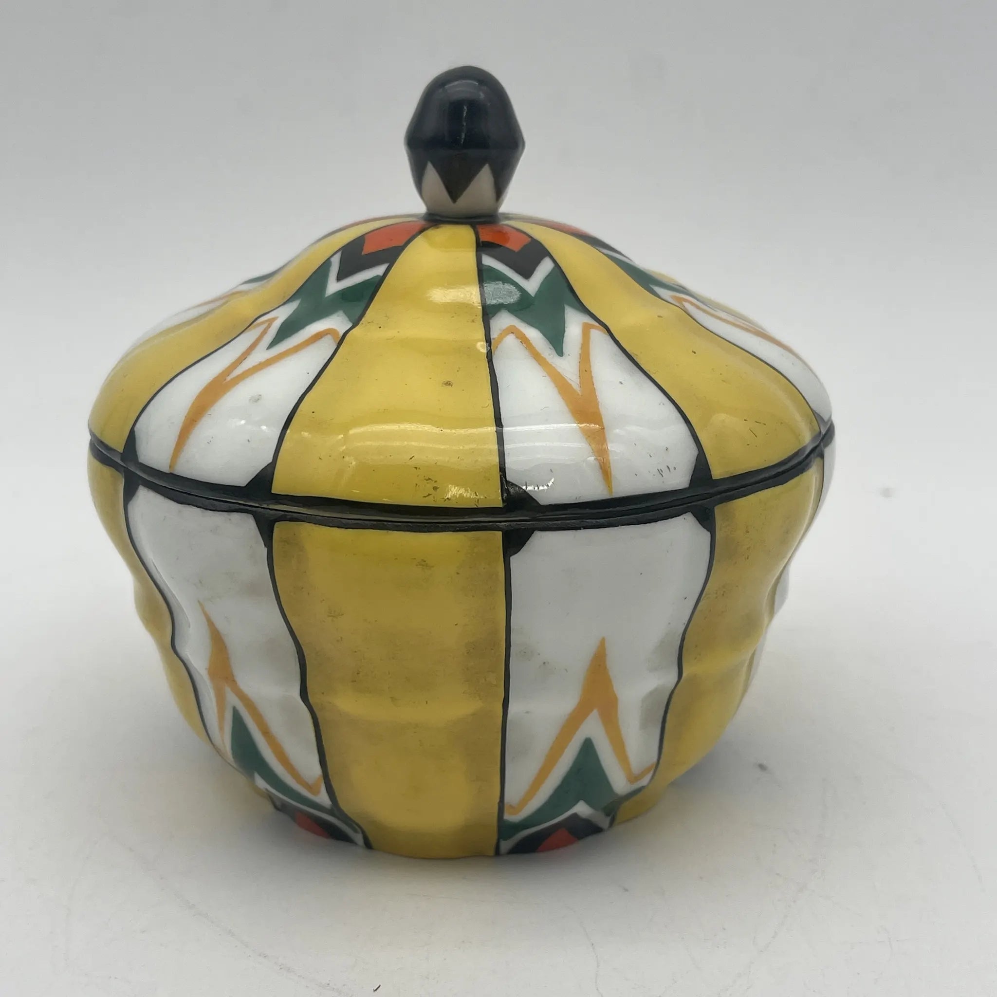 【古董】装饰盒（小盒）/ Union /装饰艺术/估计1920-30s /瓷器/捷克斯洛伐克/菲尼亚尔，珐琅彩色